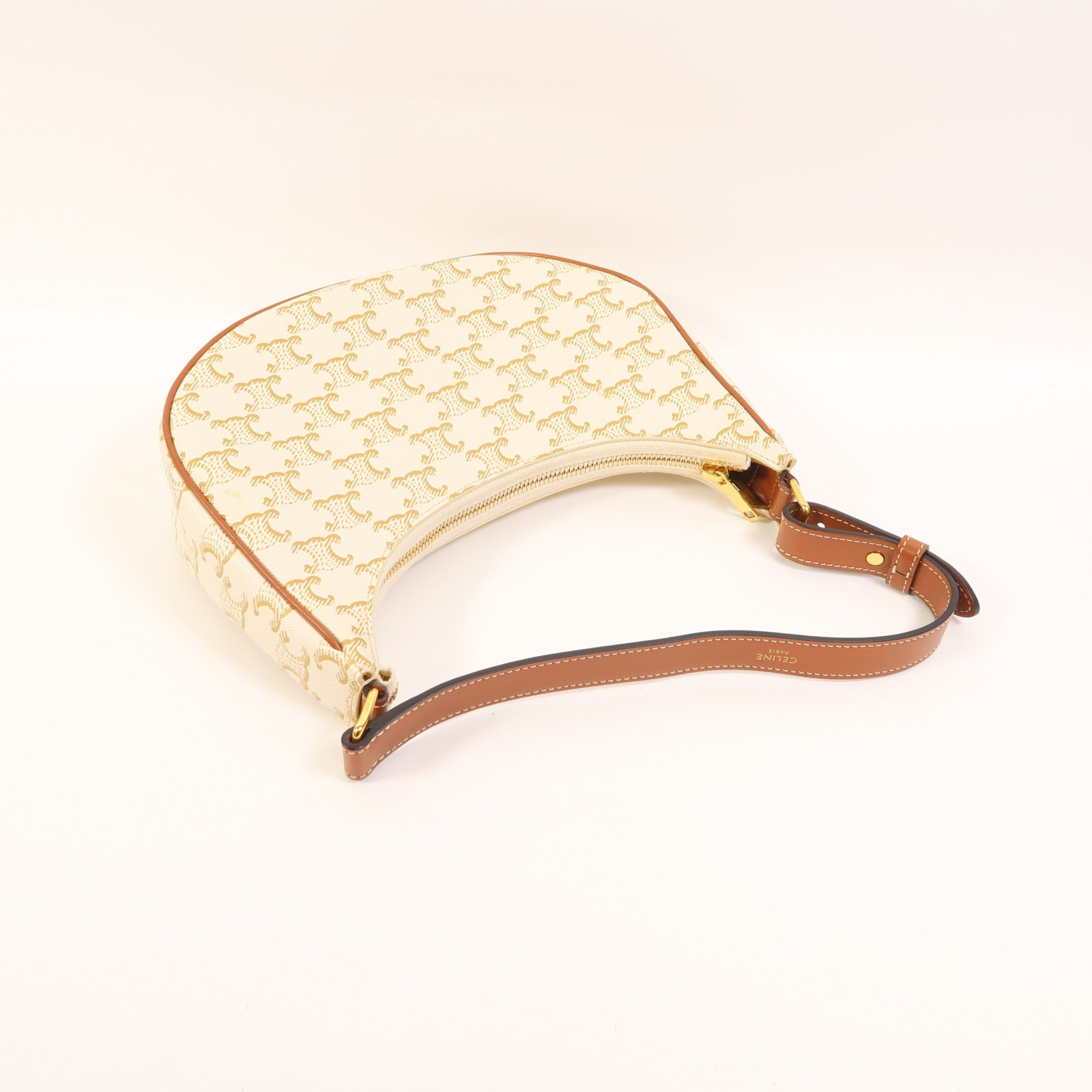 CELINE 塗層帆布Ava金扣肩背袋