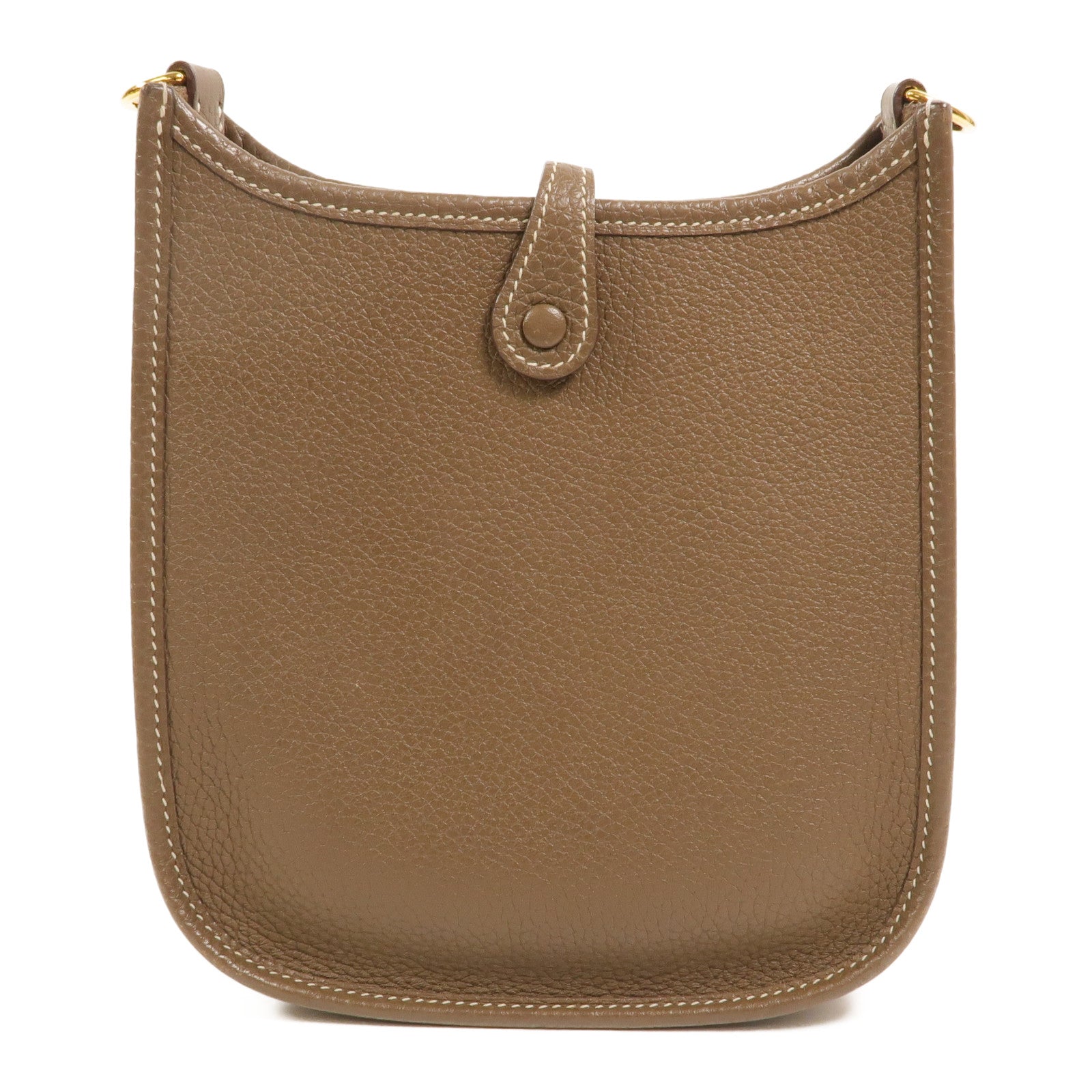 HERMES Clemence皮革Evelyne TPM肩背袋Etoupe