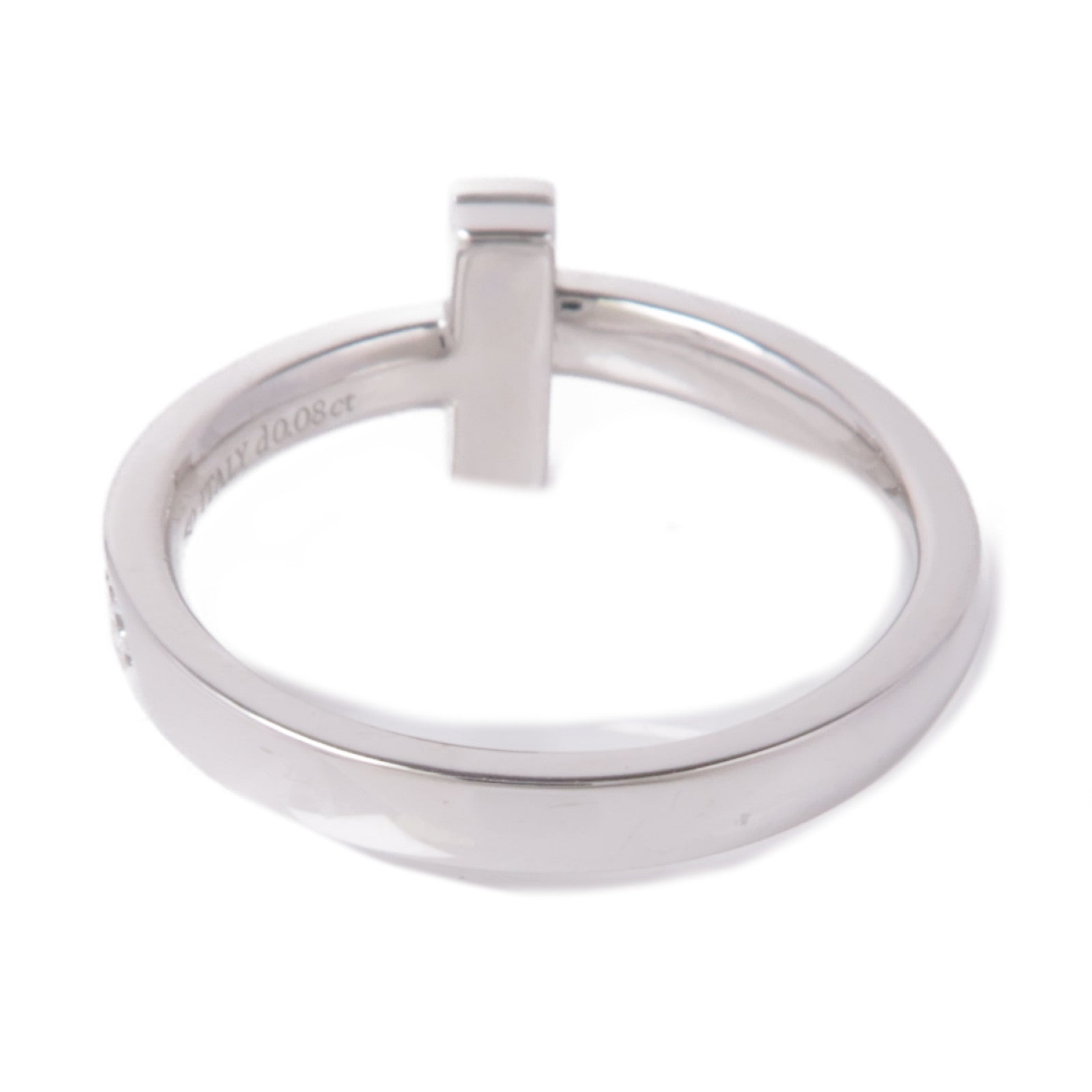 TIFFANY＆CO 18K白金T1 Ring鑽石戒指US#5