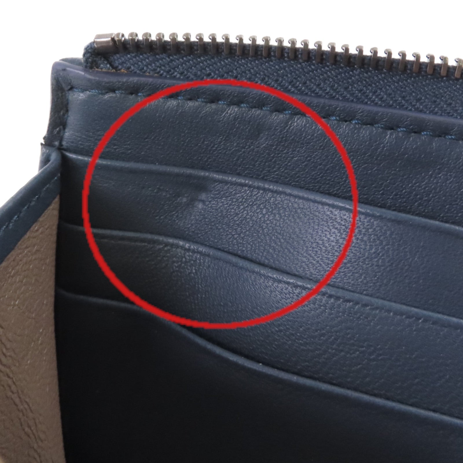 BOTTEGA VENETA 織紋皮革Zipper Long Wallet拉鏈長錢包藍色