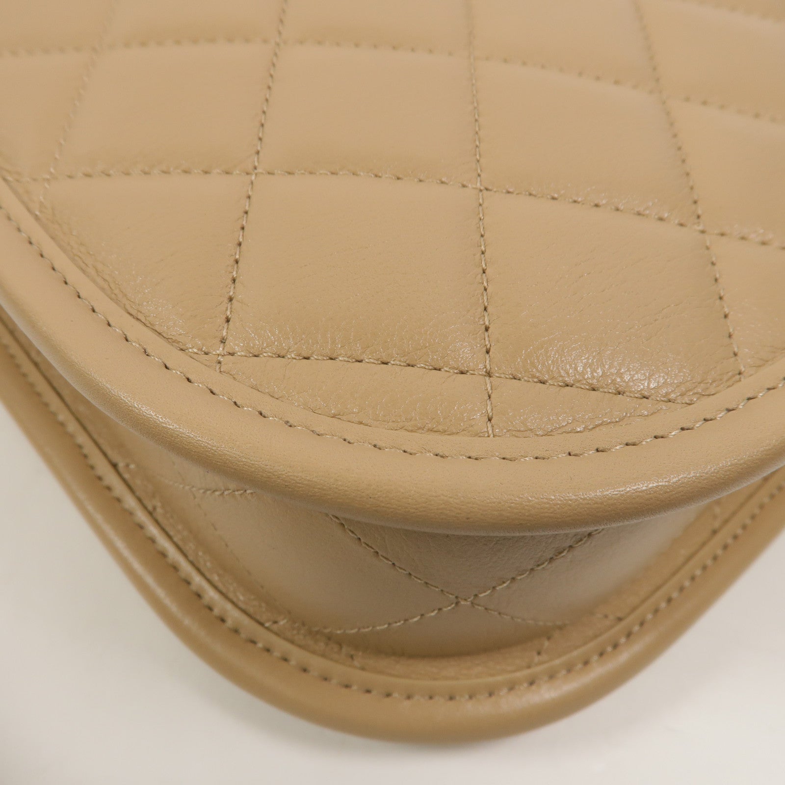 CHANEL 牛皮皮革Hobo Bag鏈帶手挽肩背兩用袋