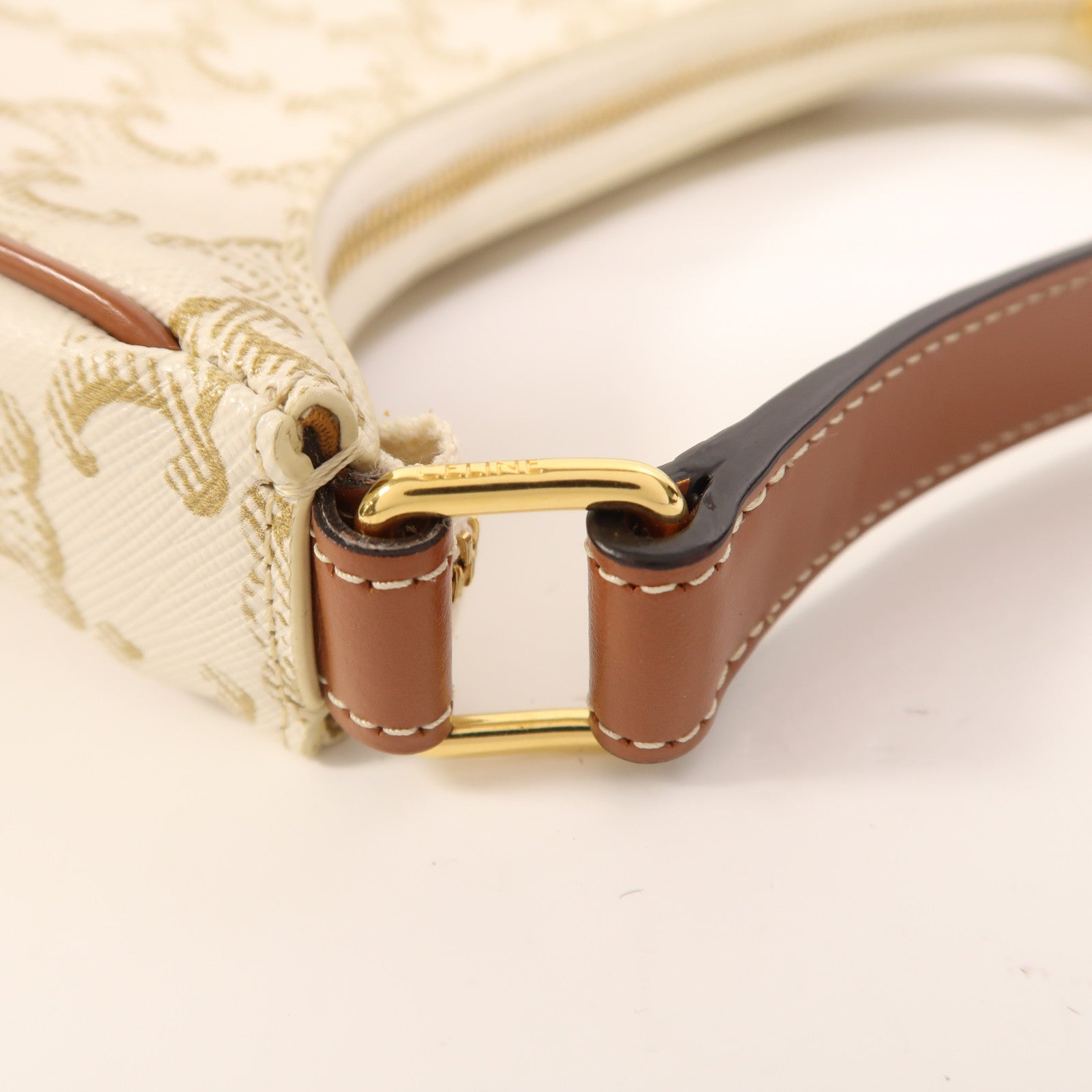 CELINE 塗層帆布Ava金扣肩背袋