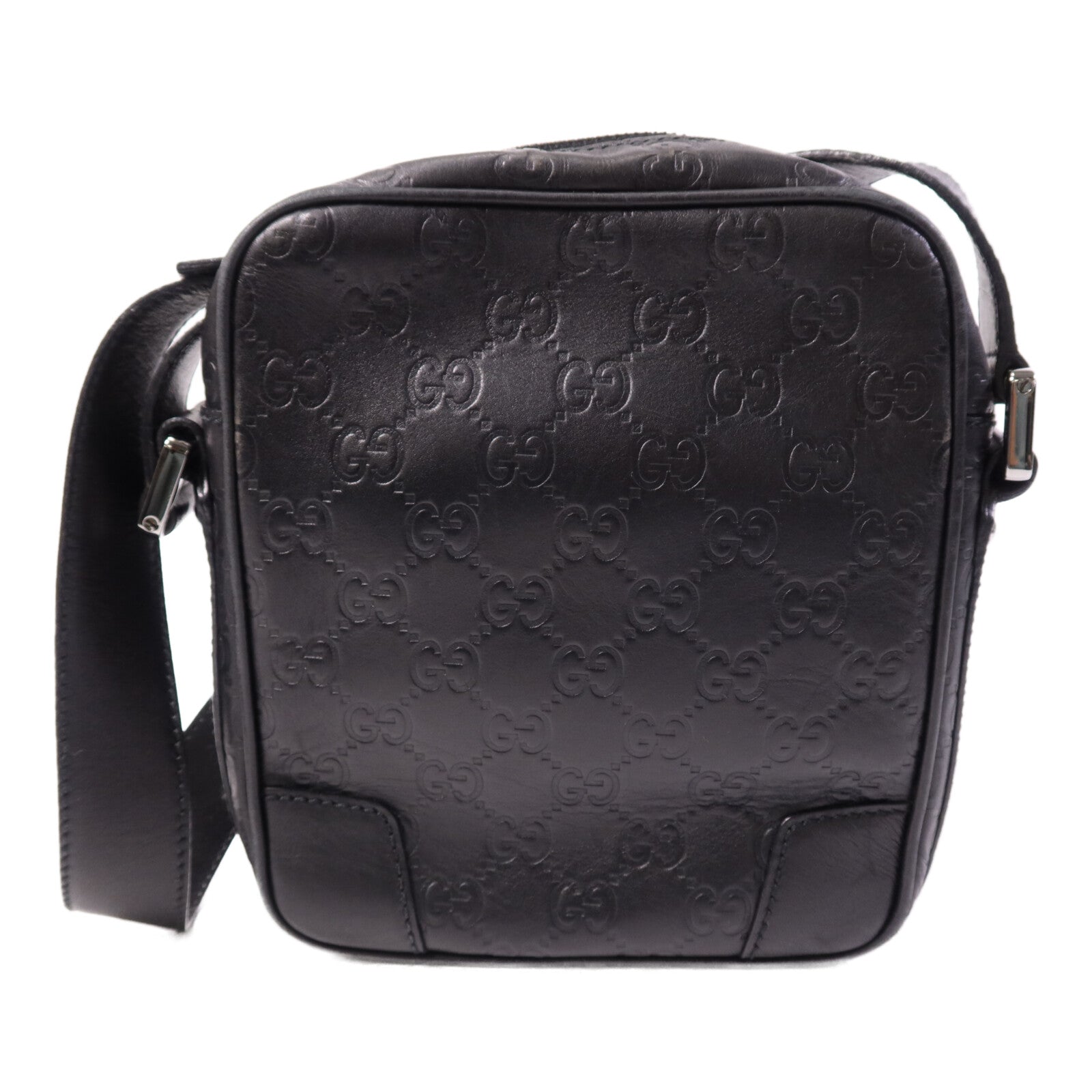 GUCCI 【激減優惠】牛皮皮革Shoulder Bag銀扣肩背袋
