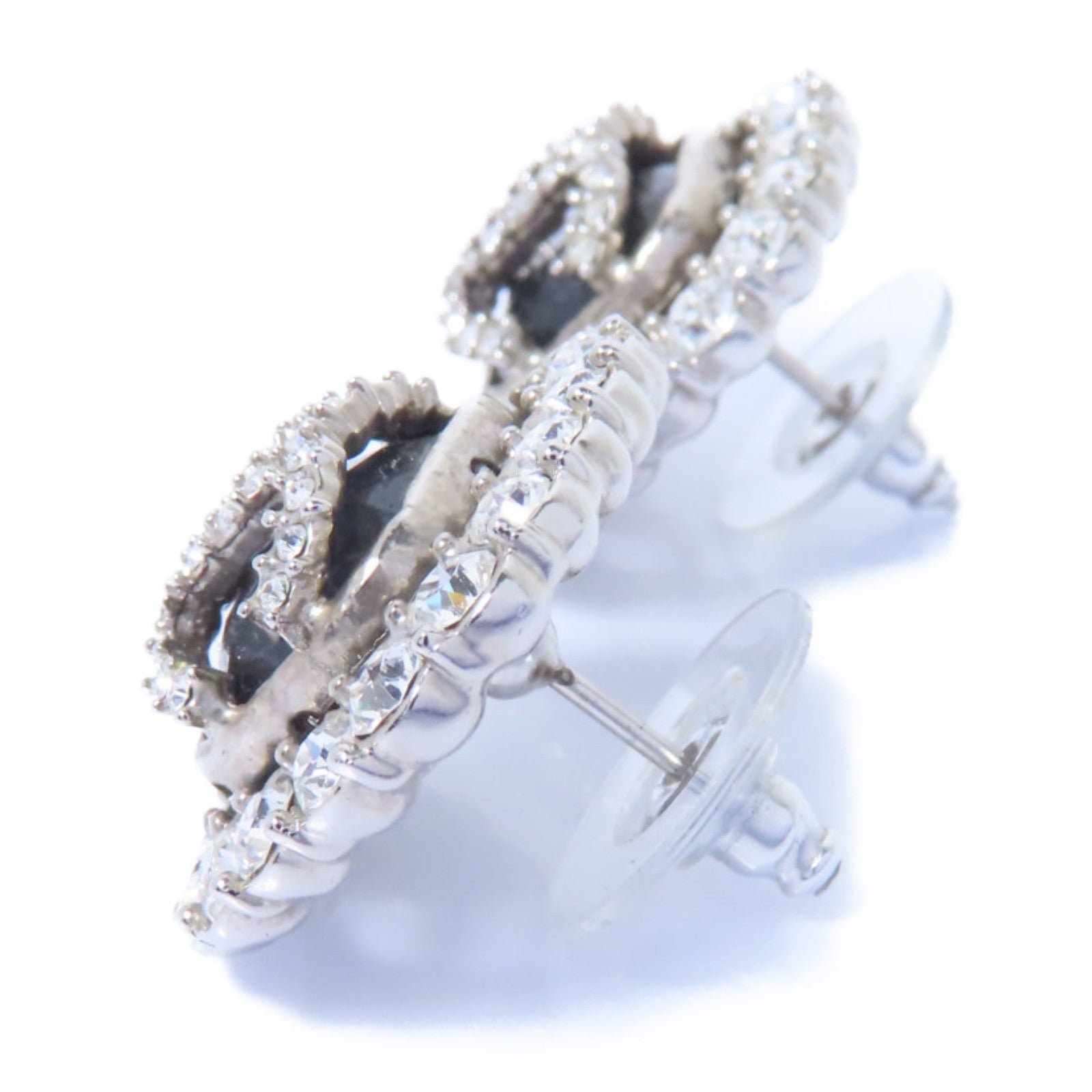 CHANEL PVC/金屬Earrings耳環銀色/透明