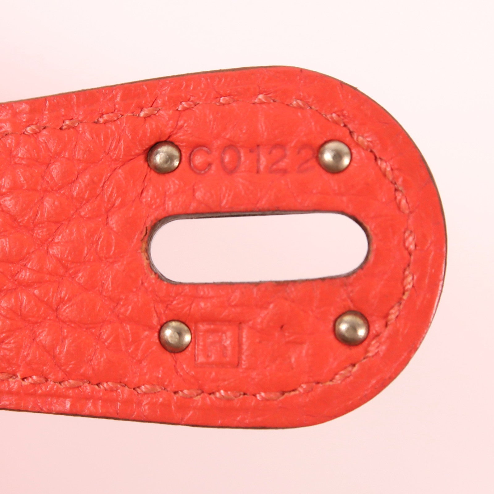 HERMES PHW Lindy 30 2 Way Shoulder Bag Handbag Clemence Leather Red