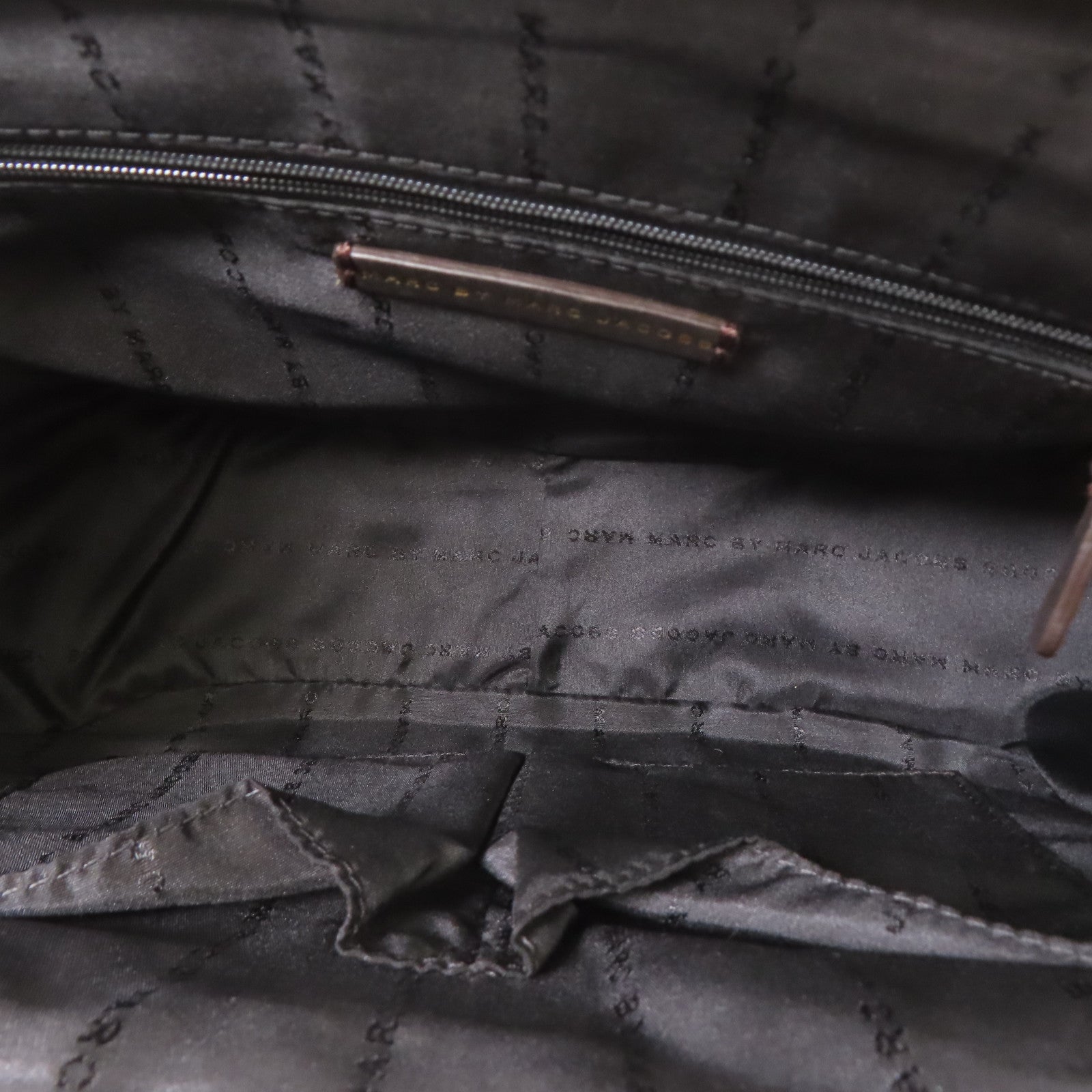 MARC BY MARC JACOBS 牛皮皮革2 Way Shoulder Bag金扣手挽肩背兩用袋啡色