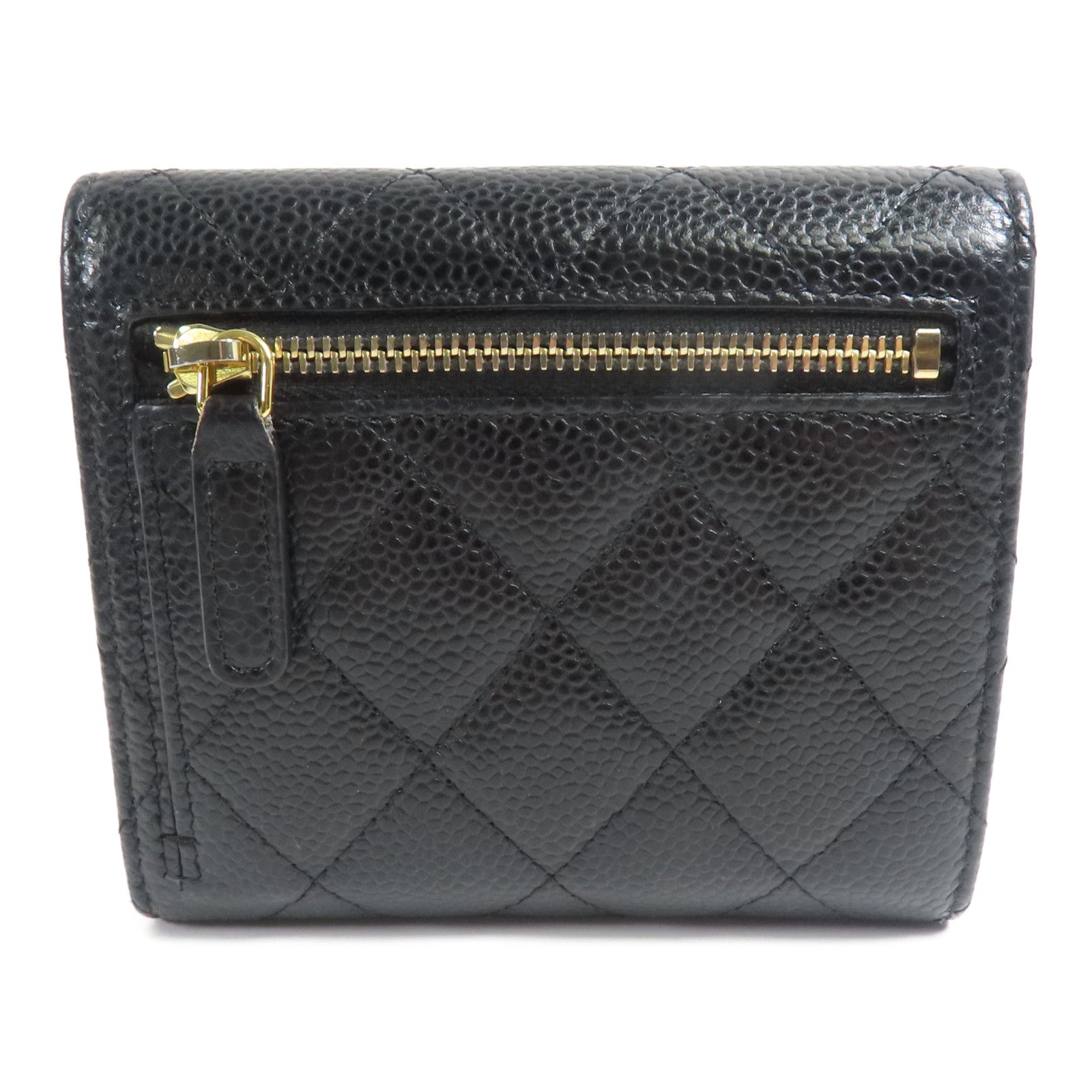 CHANEL 牛皮皮革Wallet金扣錢包