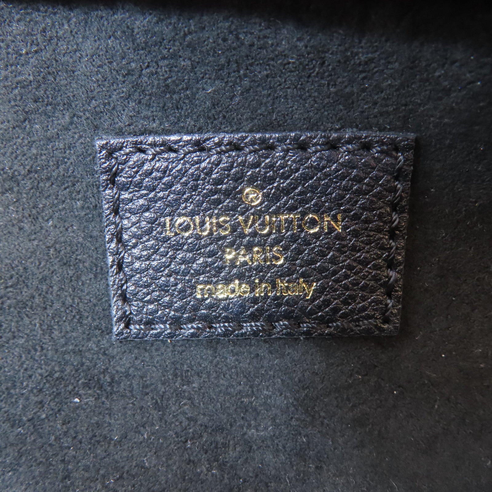 LOUIS VUITTON Monogram Empreinte Mini Bumbag金扣手挽肩背兩用袋黑色