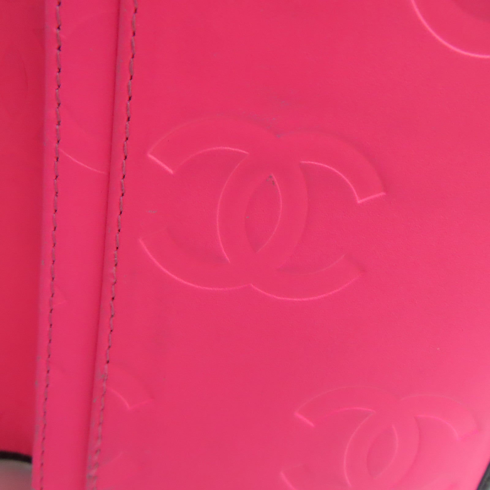CHANEL 菱格牛皮皮革Long Wallet銀扣長錢包黑色粉紅色