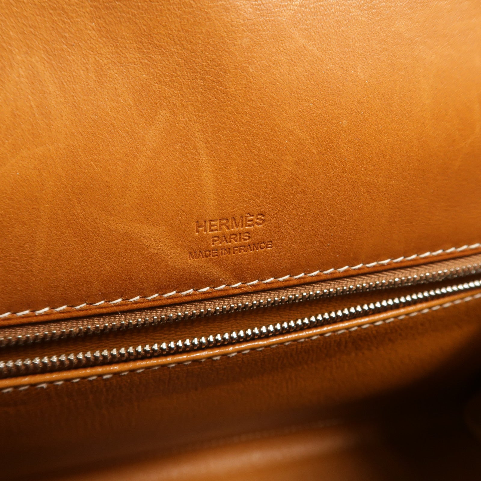 HERMES Toile帆布/Barenia皮革Kelly 28手挽肩背兩用袋Fauve