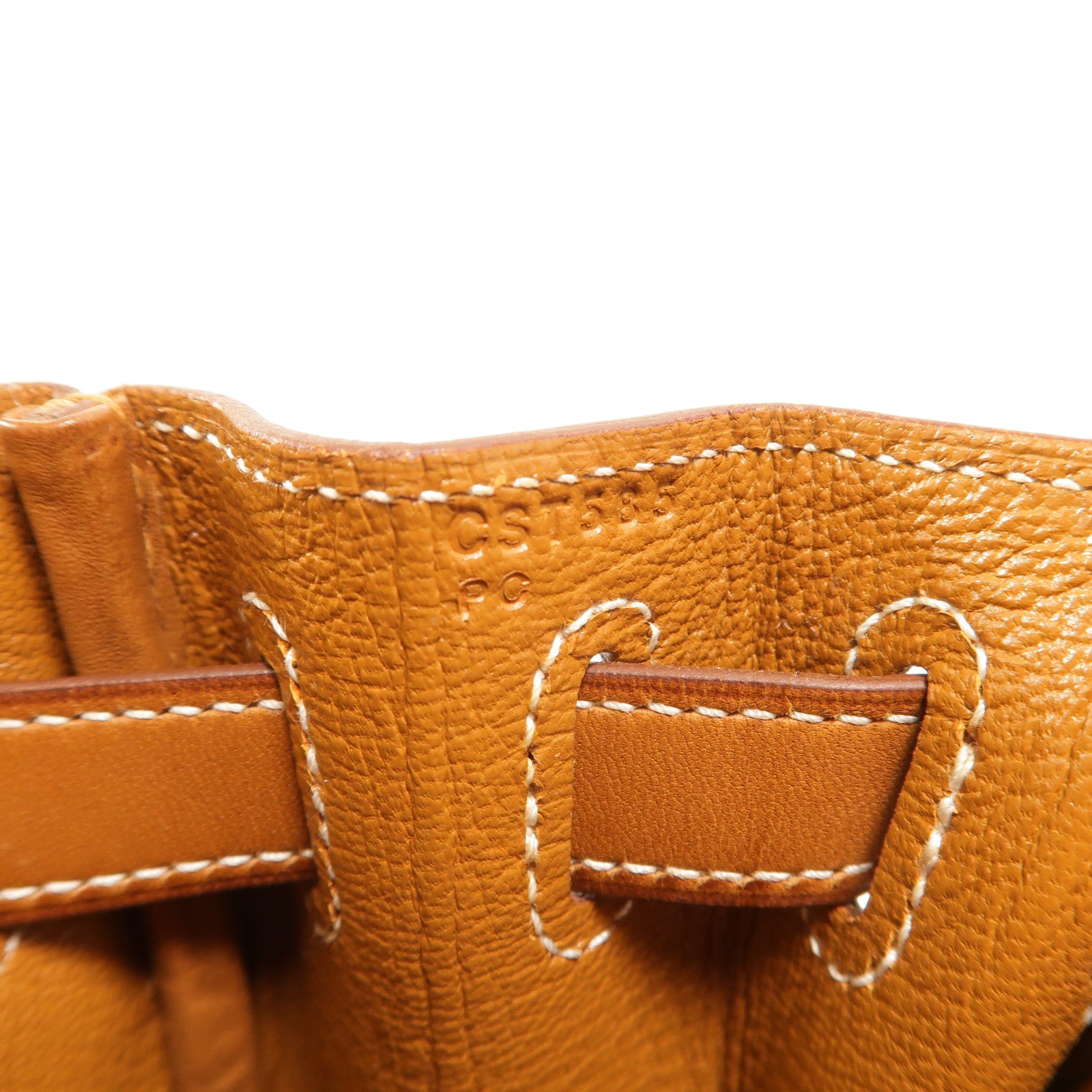 HERMES Toile帆布/Barenia皮革Kelly 28手挽肩背兩用袋Fauve