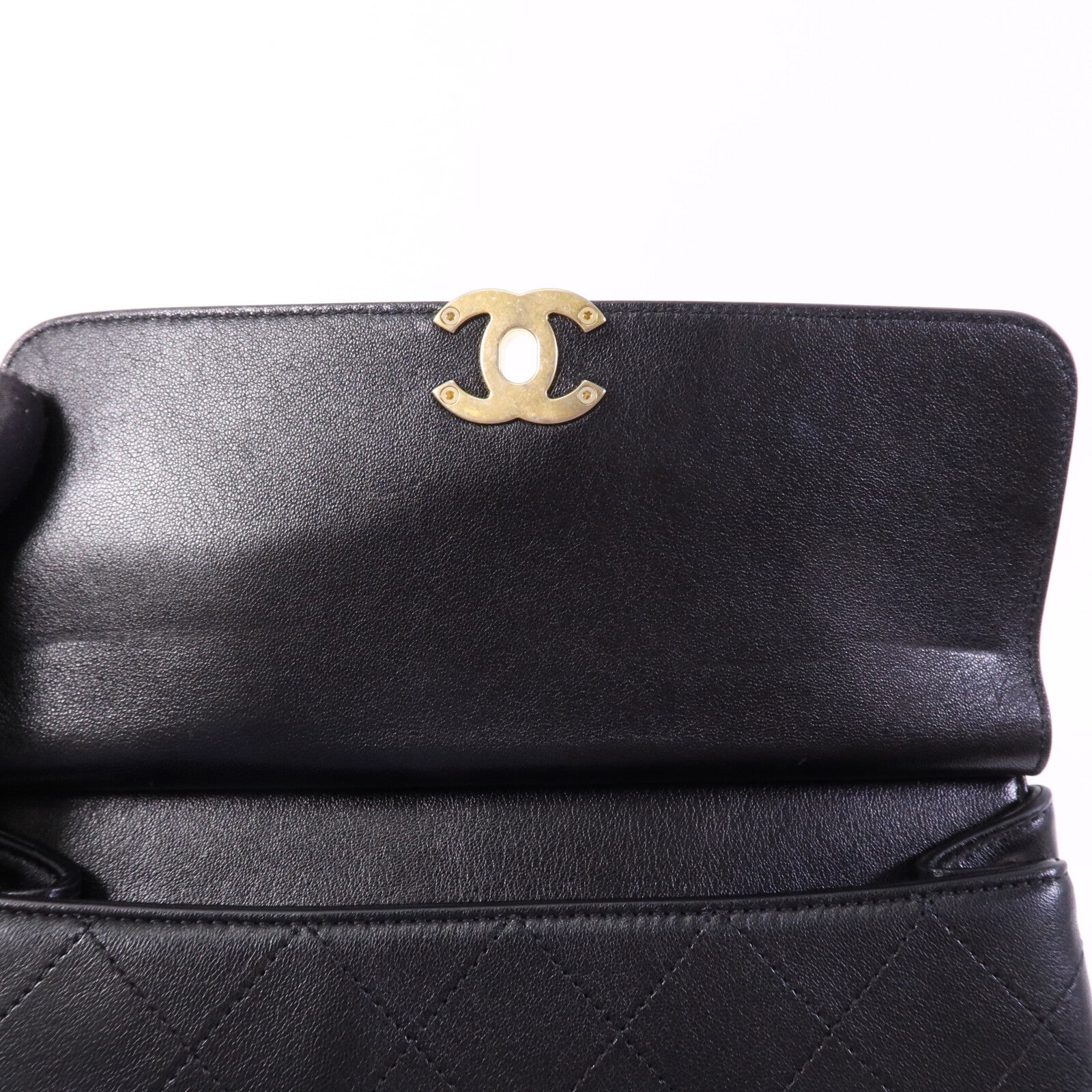 CHANEL 牛皮皮革Coco Luxe Flap Bag Small金扣鏈帶手挽肩背兩用袋