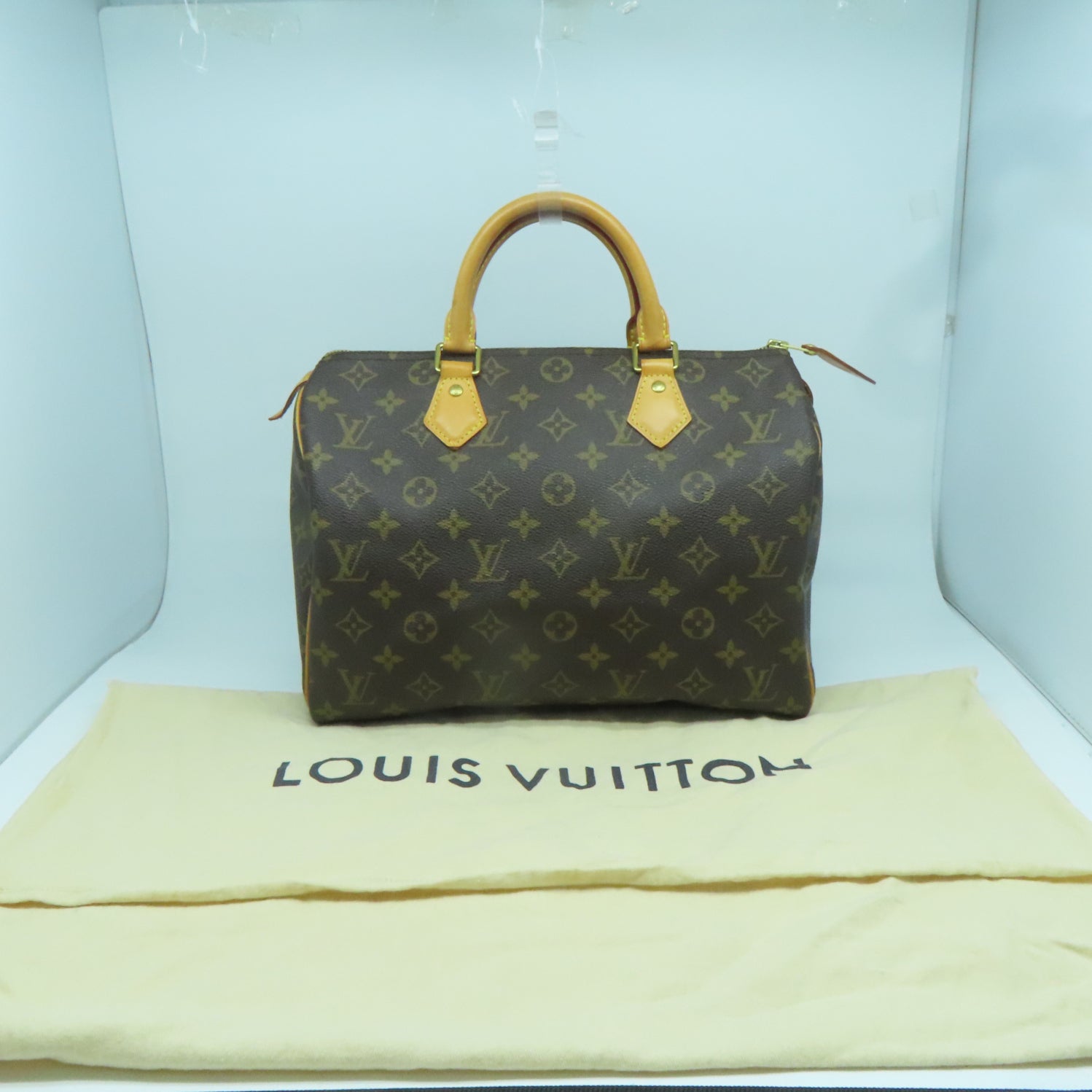 LOUIS VUITTON 【激減優惠】Monogram Speedy 30金扣手挽袋啡色