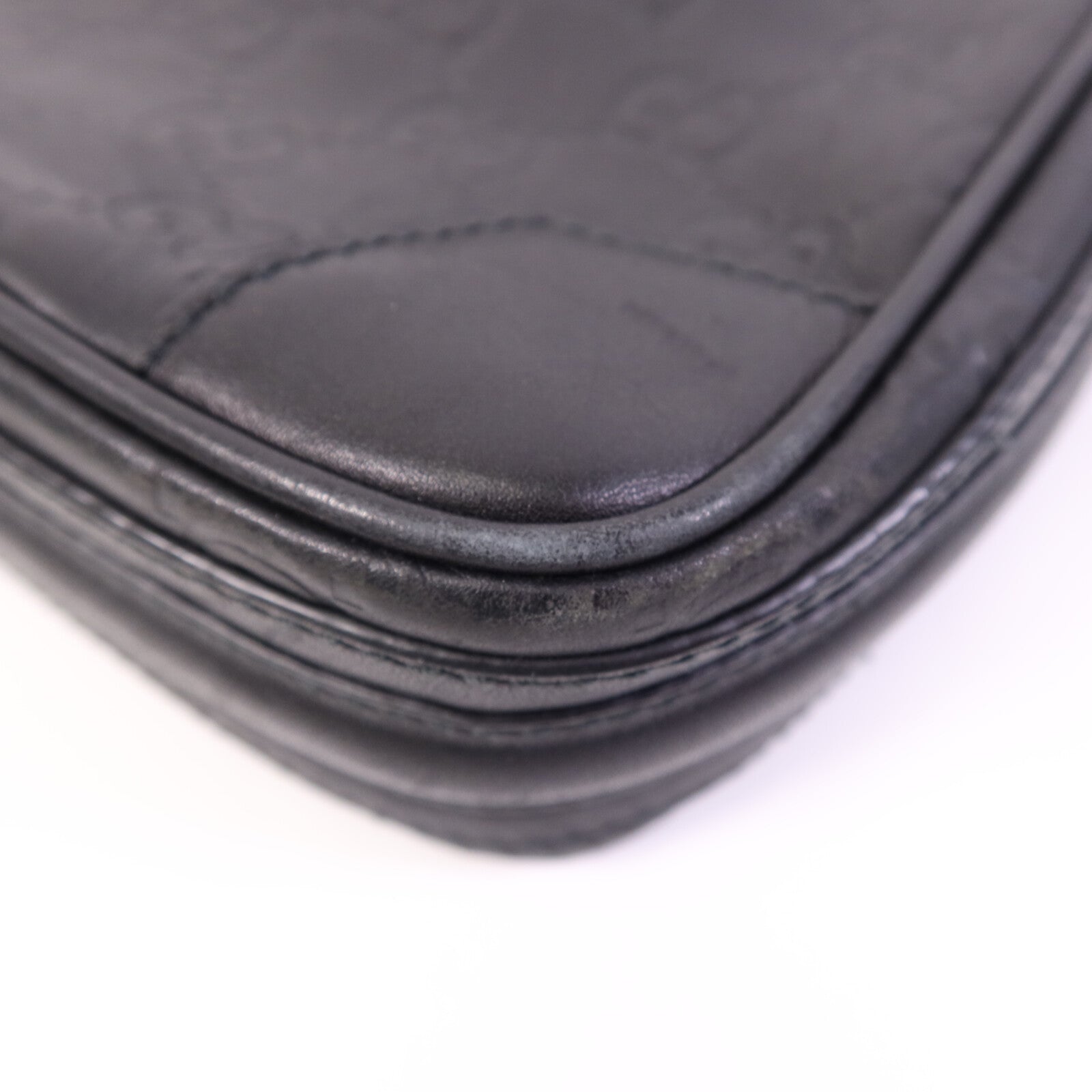 GUCCI 【激減優惠】牛皮皮革Shoulder Bag銀扣肩背袋