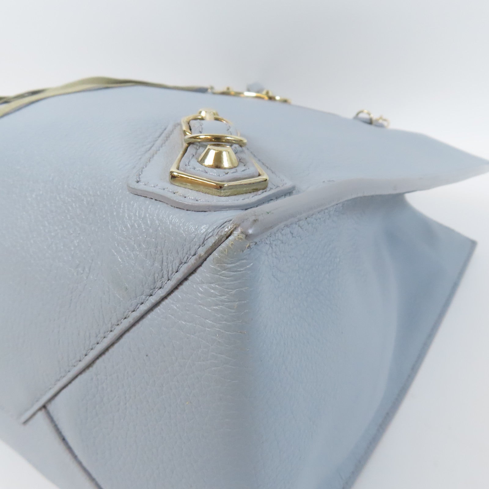 BALENCIAGA 牛皮皮革Tote Bag金扣手挽袋灰色