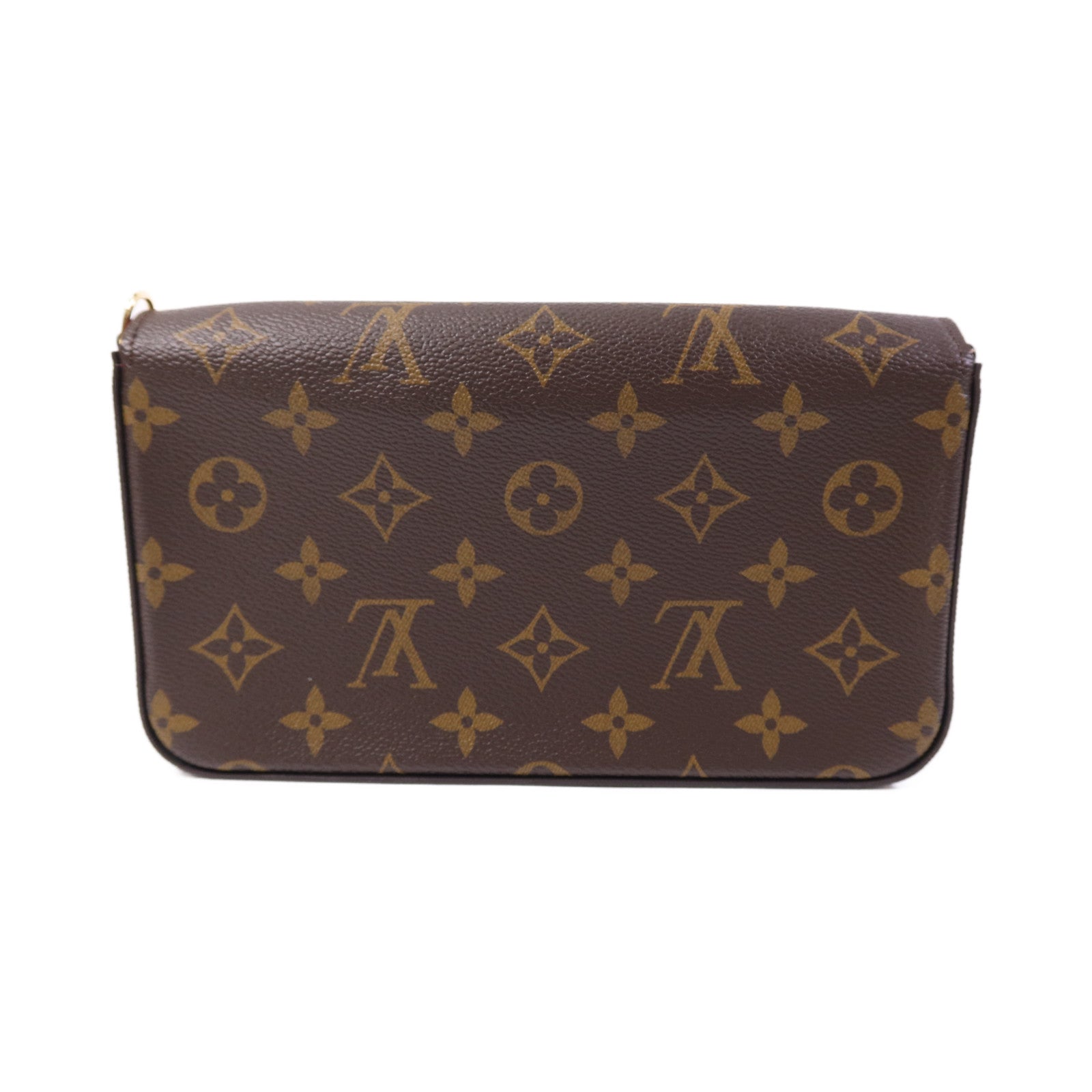 LOUIS VUITTON Monogram Pochette Felicie金扣鏈帶肩背袋