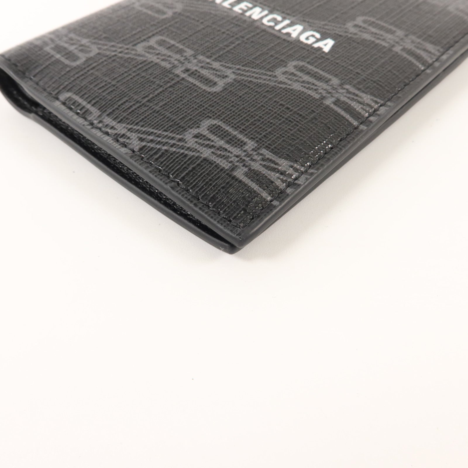 BALENCIAGA 塗層帆布Signature Vertical Bifold Wallet錢包