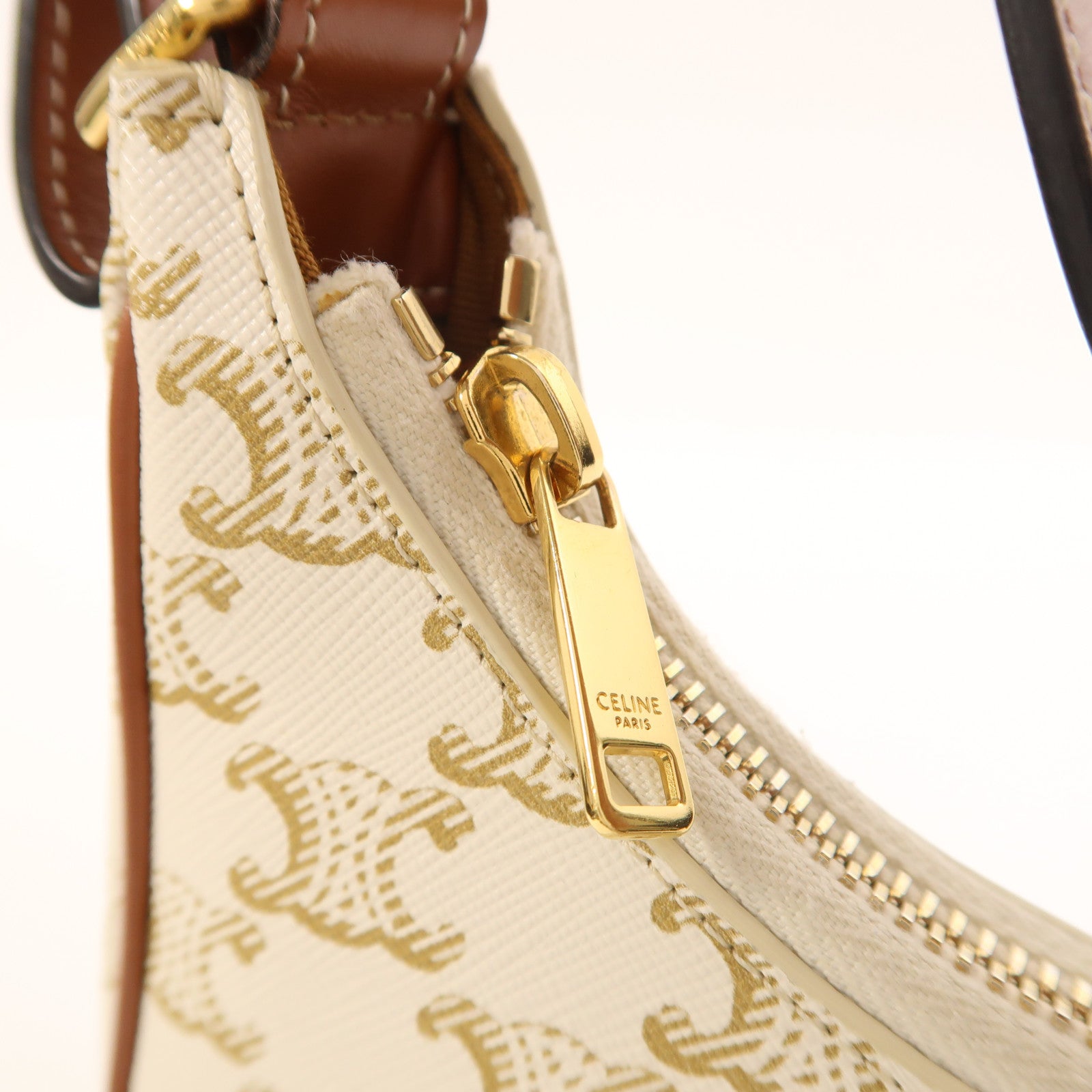 CELINE 塗層帆布Ava金扣肩背袋