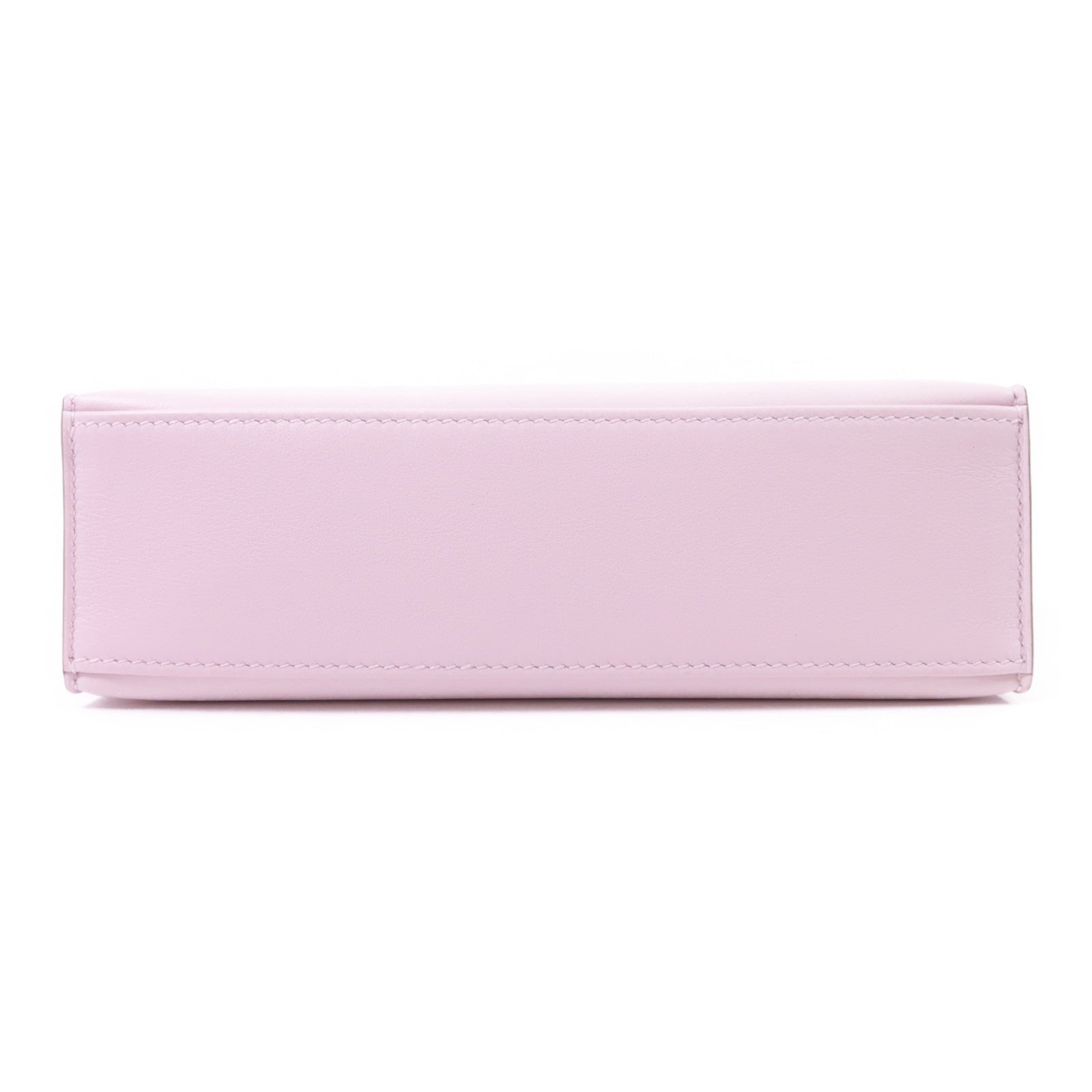 HERMES Swift皮革Kelly Pochette銀扣手挽袋Mauve Pale