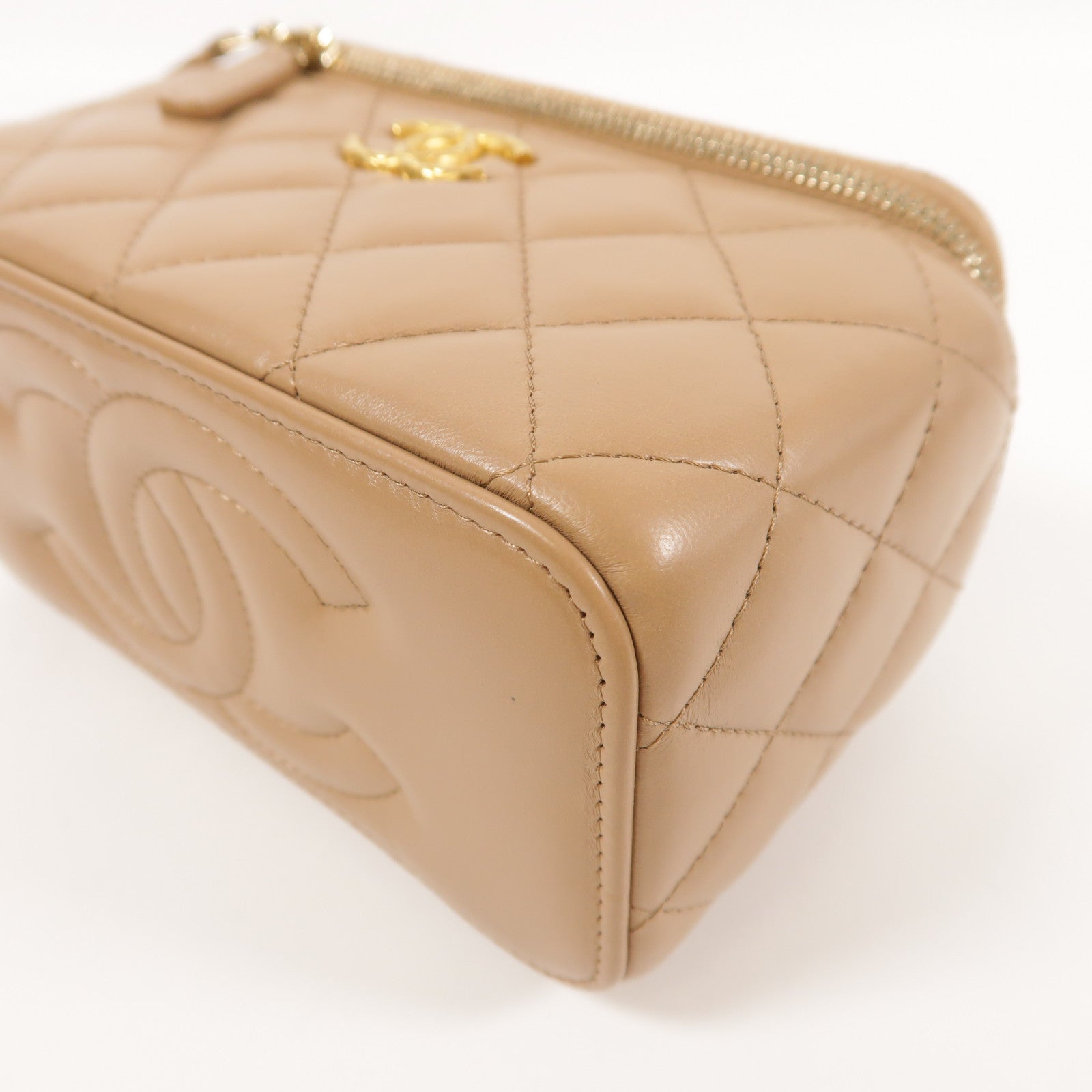 CHANEL【激減優惠】 羊皮皮革Vanity Case金扣鏈帶肩背袋