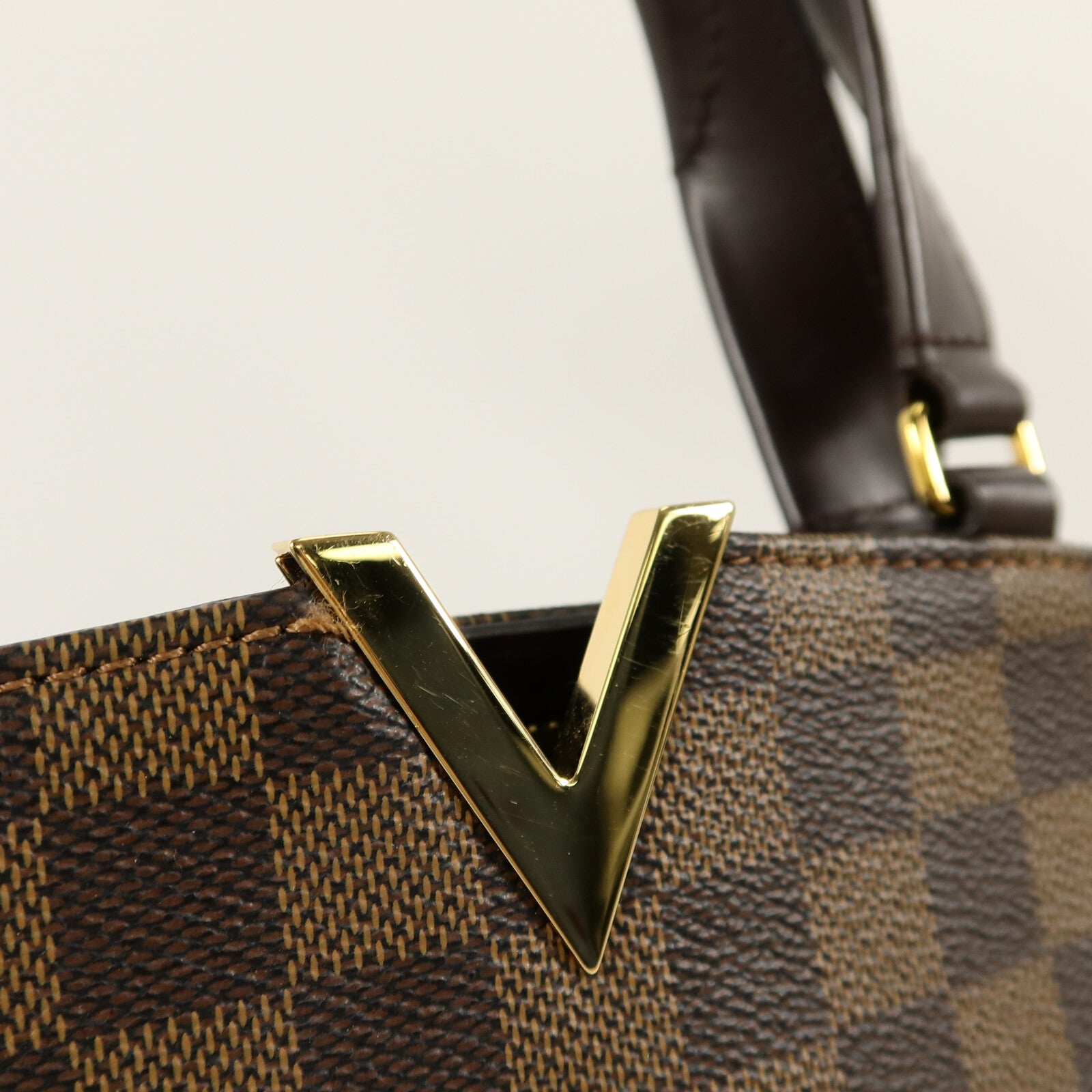 LOUIS VUITTON Damier Ebene Kensington Bowling手挽肩背兩用袋