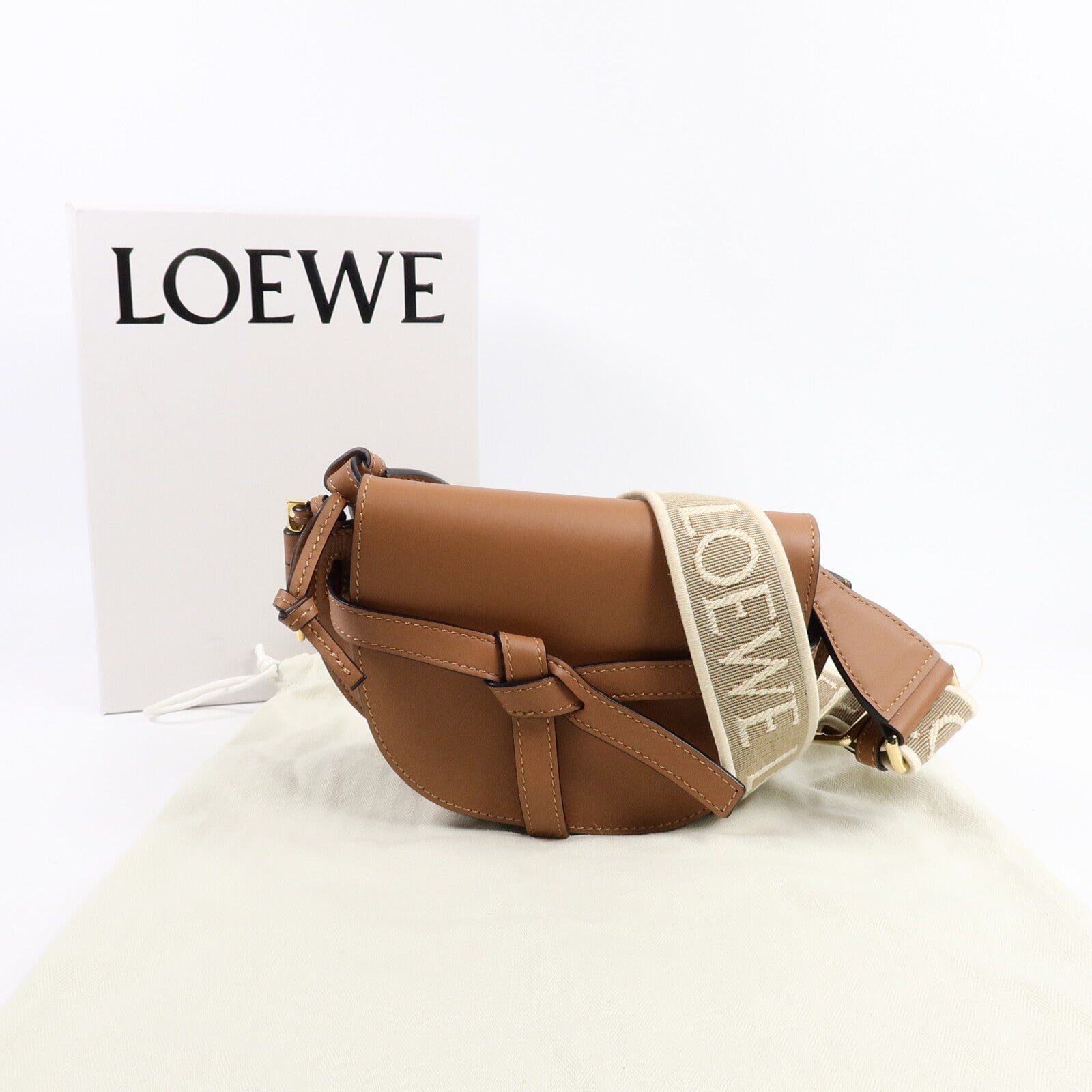 LOEWE 牛皮皮革Mini Gate肩背袋