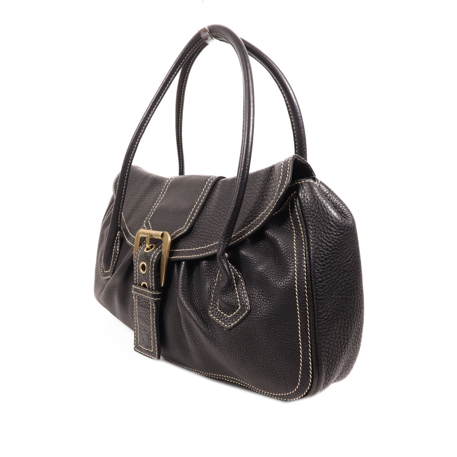 CELINE 牛皮皮革Shoulder Bag金扣肩背袋