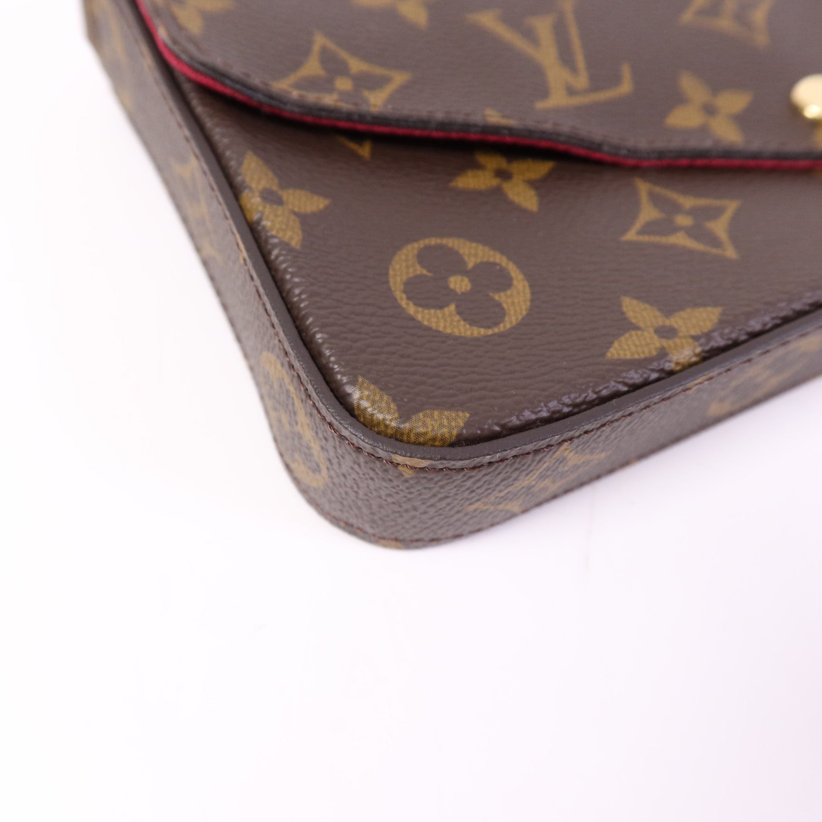 LOUIS VUITTON Monogram Pochette Felicie金扣鏈帶肩背袋