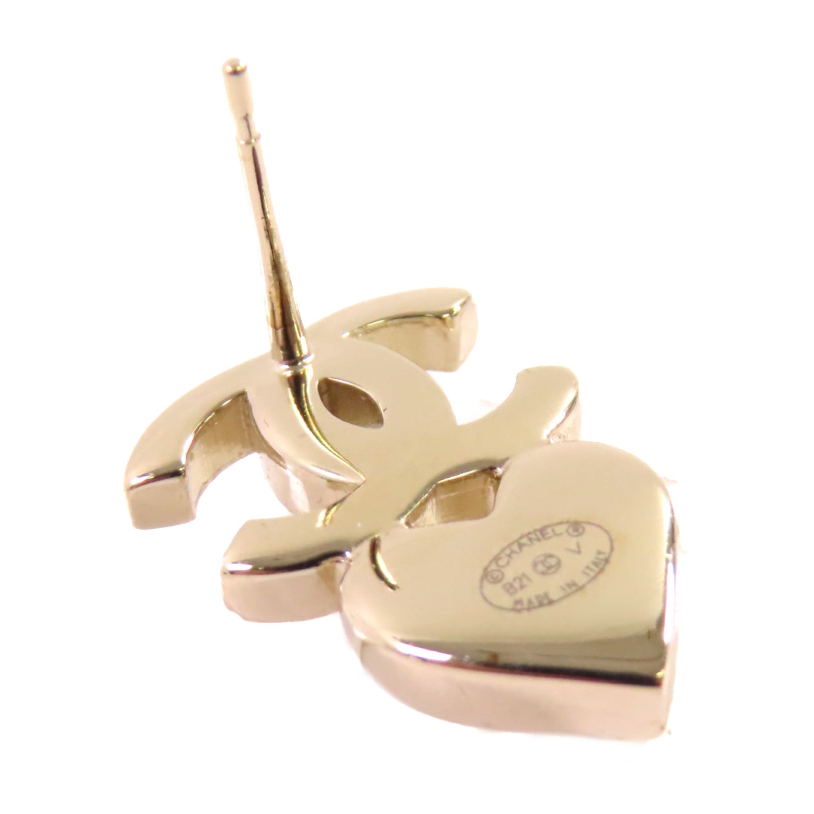 CHANEL 金屬/水鑽/仿珍珠CC Earrings金扣耳環
