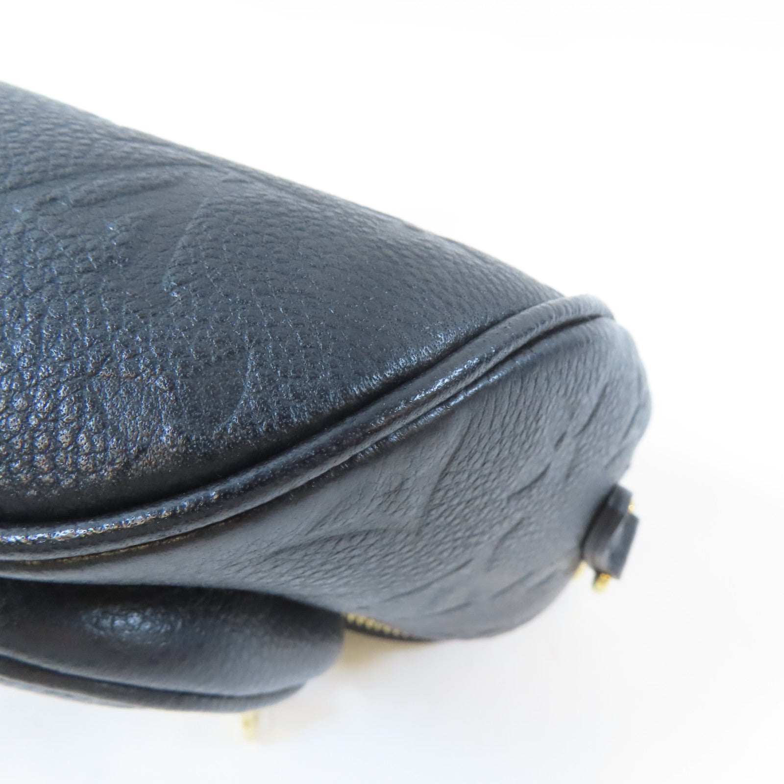 LOUIS VUITTON Monogram Empreinte Mini Bumbag金扣手挽肩背兩用袋黑色