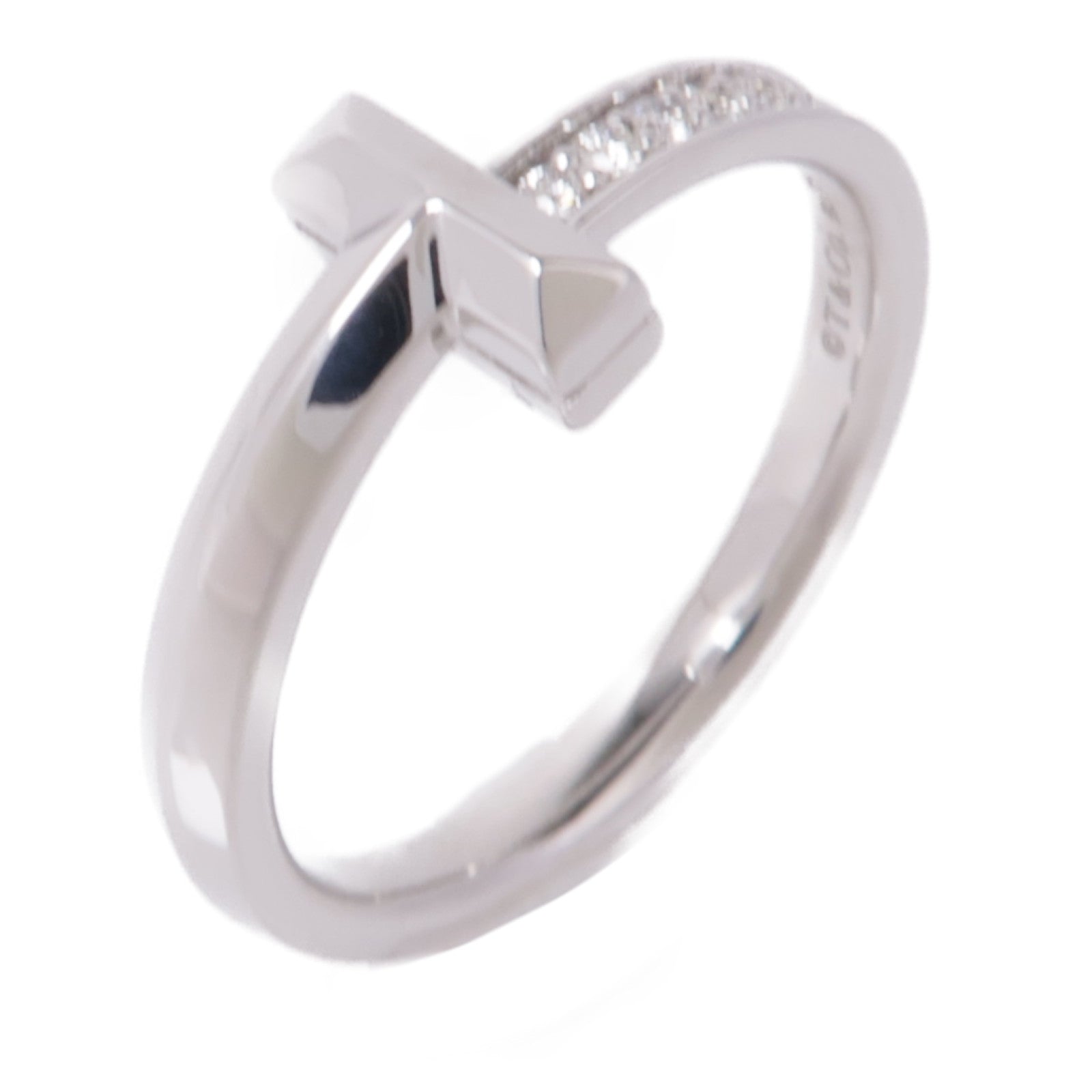 TIFFANY＆CO 18K白金T1 Ring鑽石戒指US#7.25