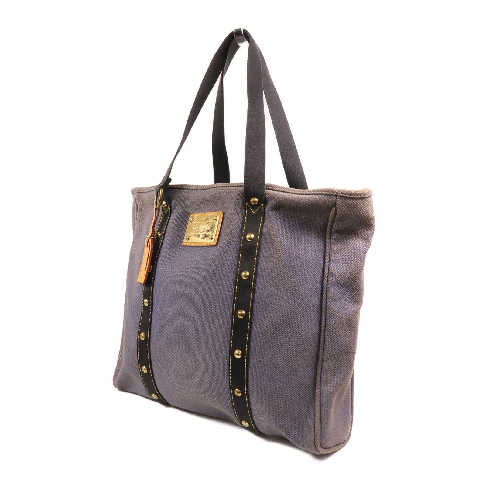 LOUIS VUITTON 帆布Antique Cabas GM金扣手挽袋