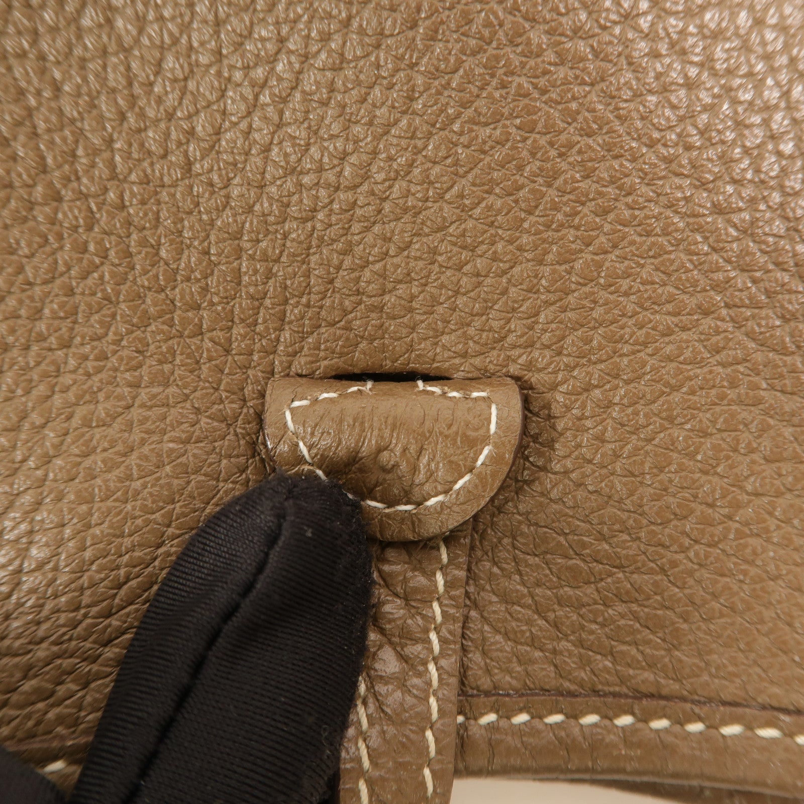 HERMES Clemence皮革Evelyne TPM肩背袋Etoupe