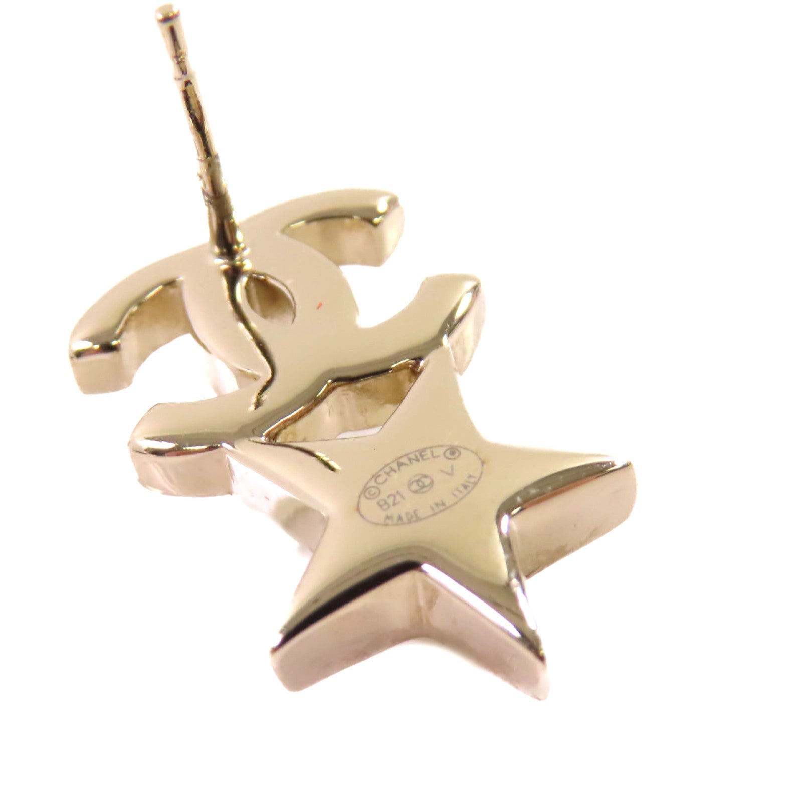 CHANEL 金屬/水鑽/仿珍珠CC Earrings金扣耳環