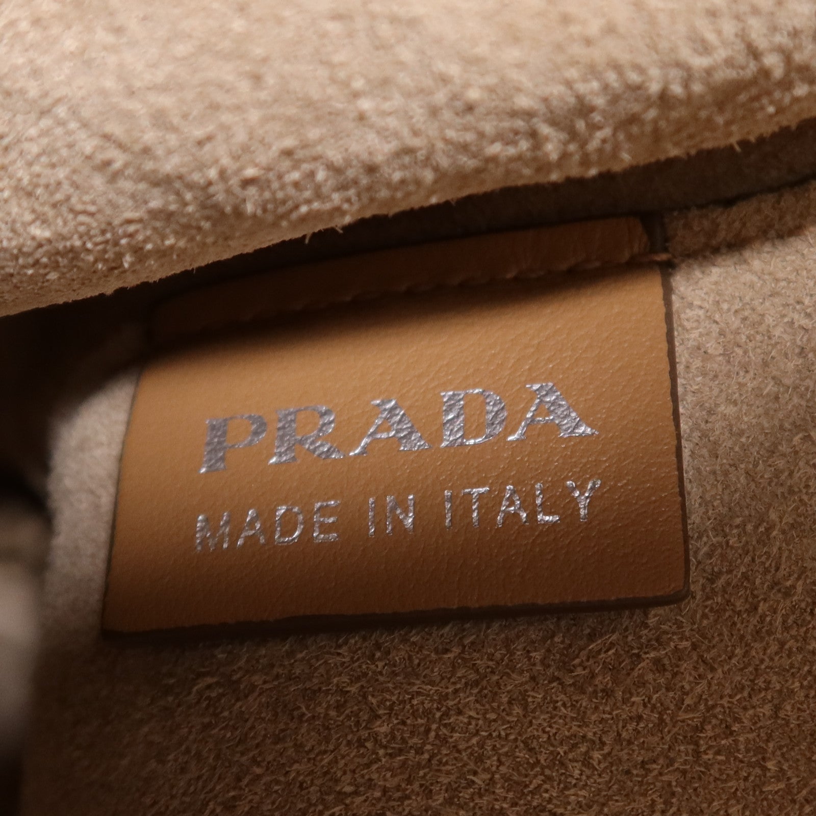 PRADA 【激減優惠】牛皮皮革2 Way Shoulder Bag銀扣手挽肩背兩用袋