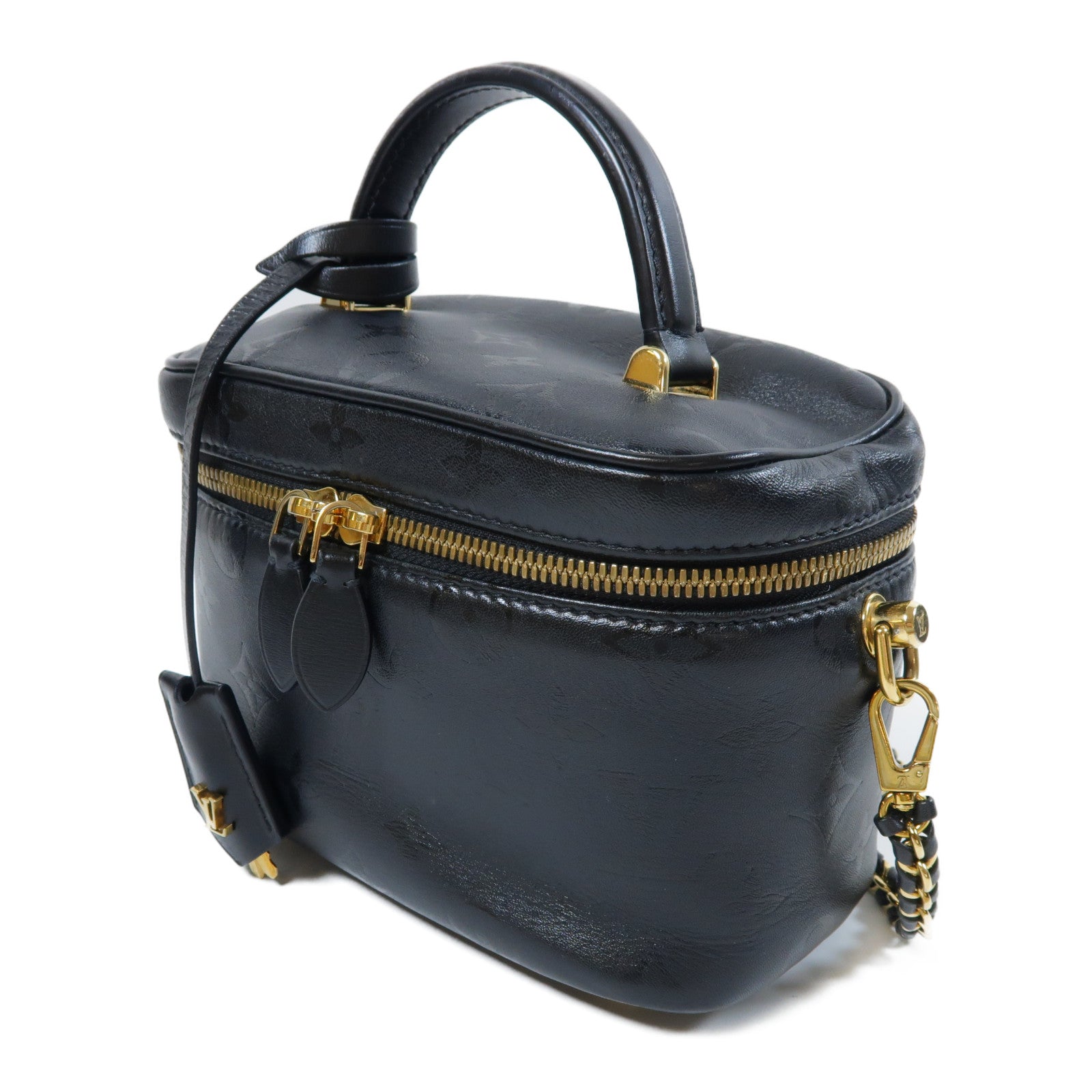 LOUIS VUITTON 【激減優惠】Monogram Ink Vanity PM金扣手挽肩背兩用袋黑色