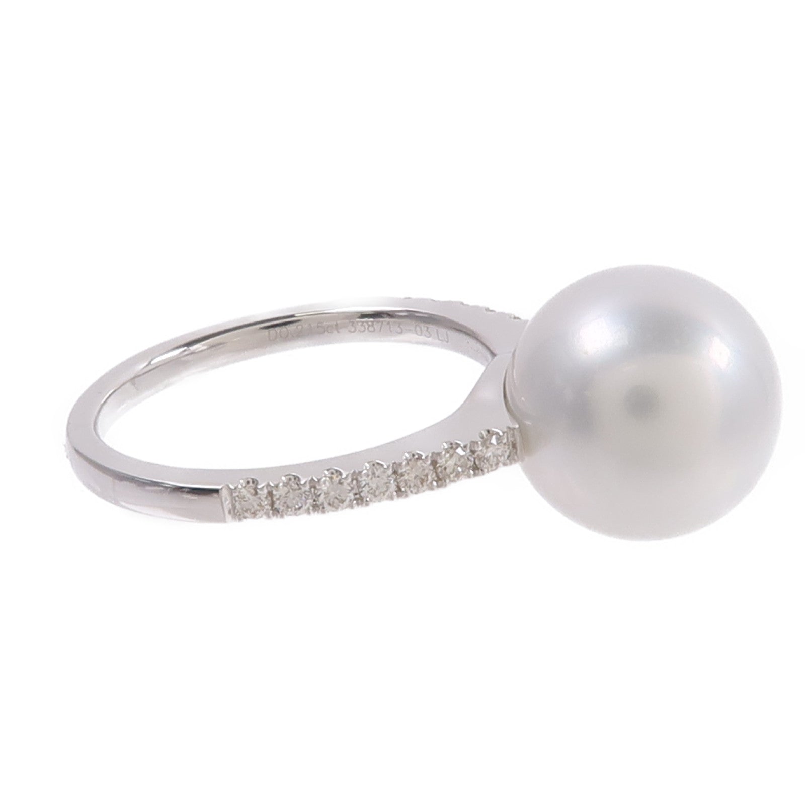 JEWELRY 18K白金Pearl Diamond Ring珍珠/鑽石戒指
