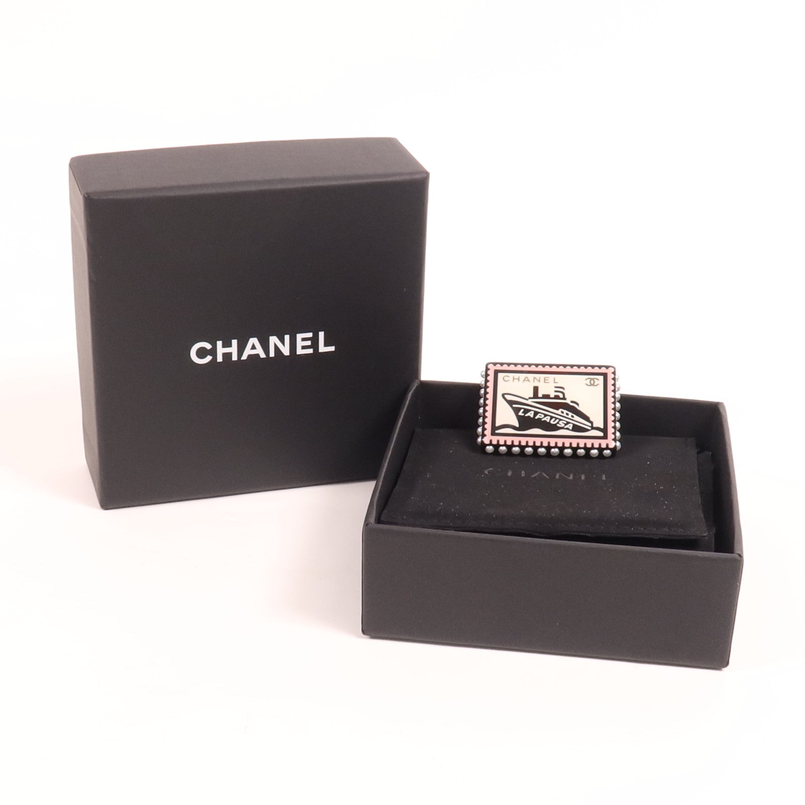 CHANEL PVC Brooch金扣胸針