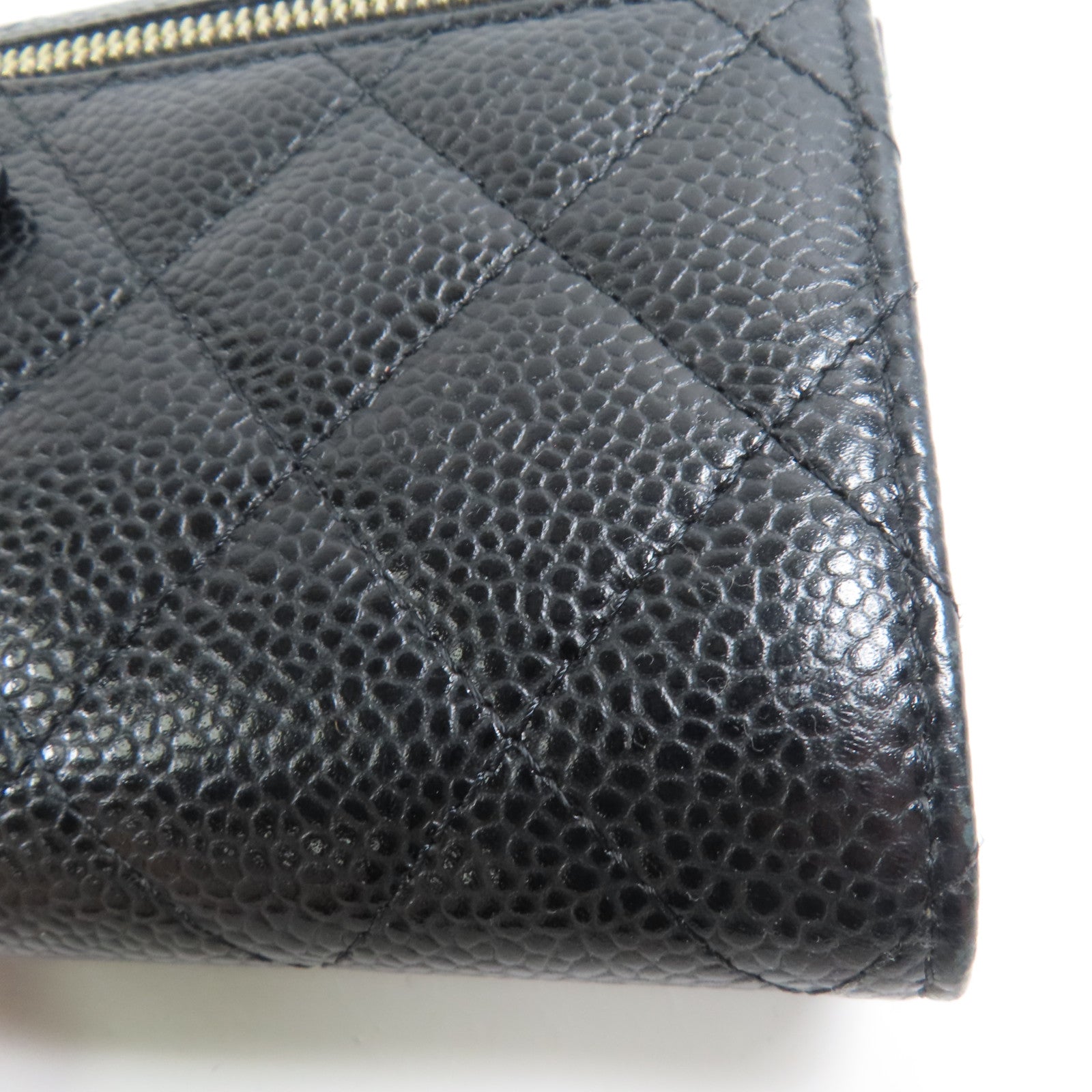 CHANEL 牛皮皮革Wallet金扣錢包