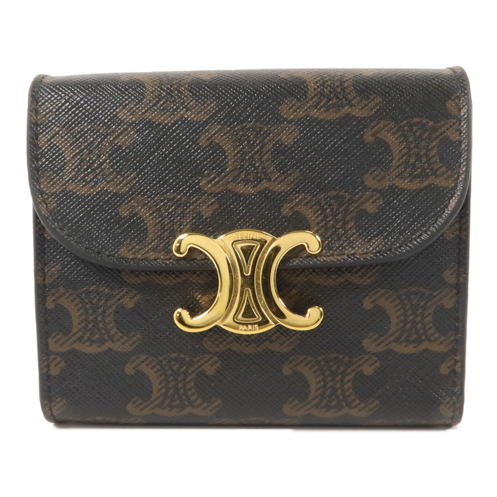 CELINE 塗層帆布Triomphe Wallet錢包