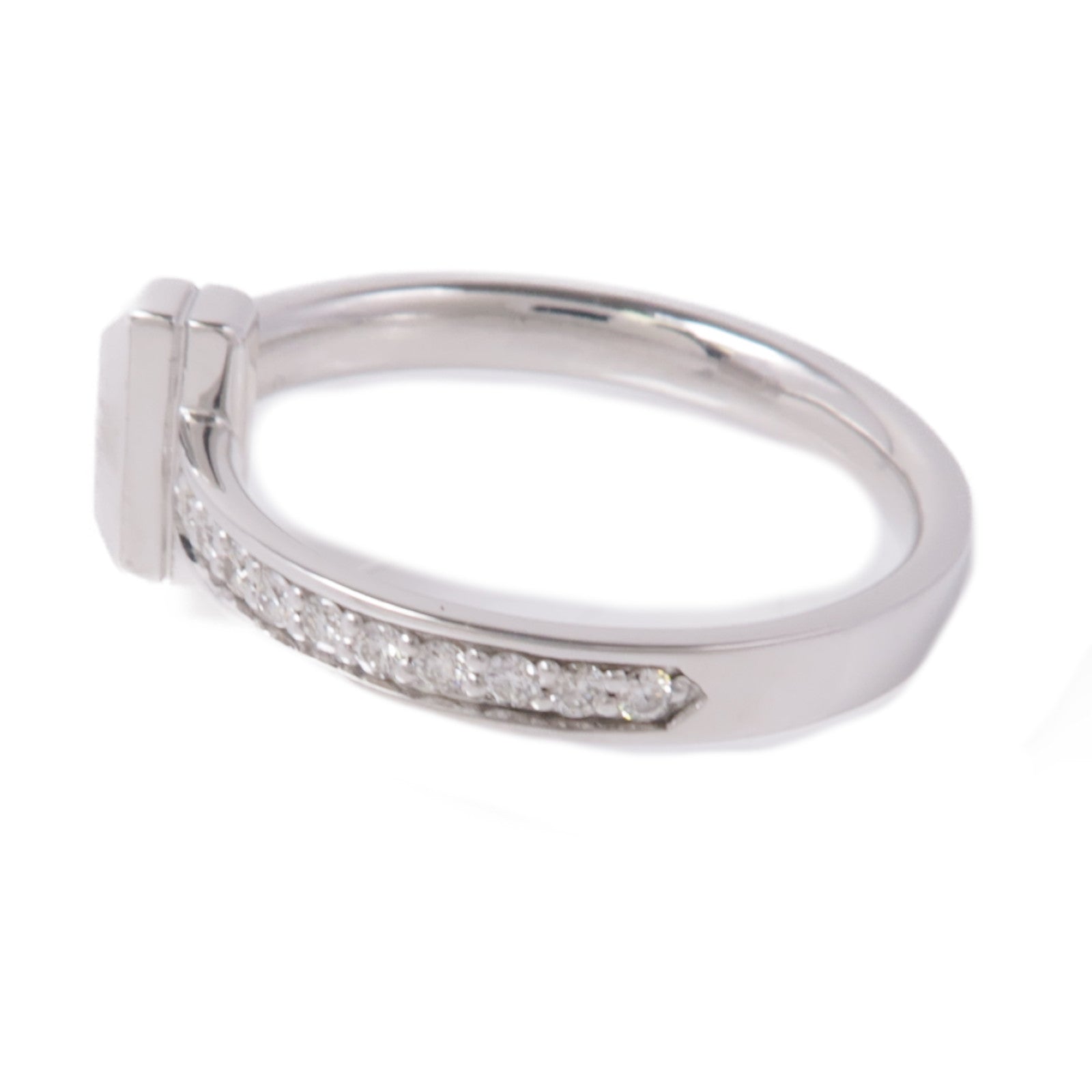 TIFFANY＆CO 18K白金T1 Ring鑽石戒指US#7.25