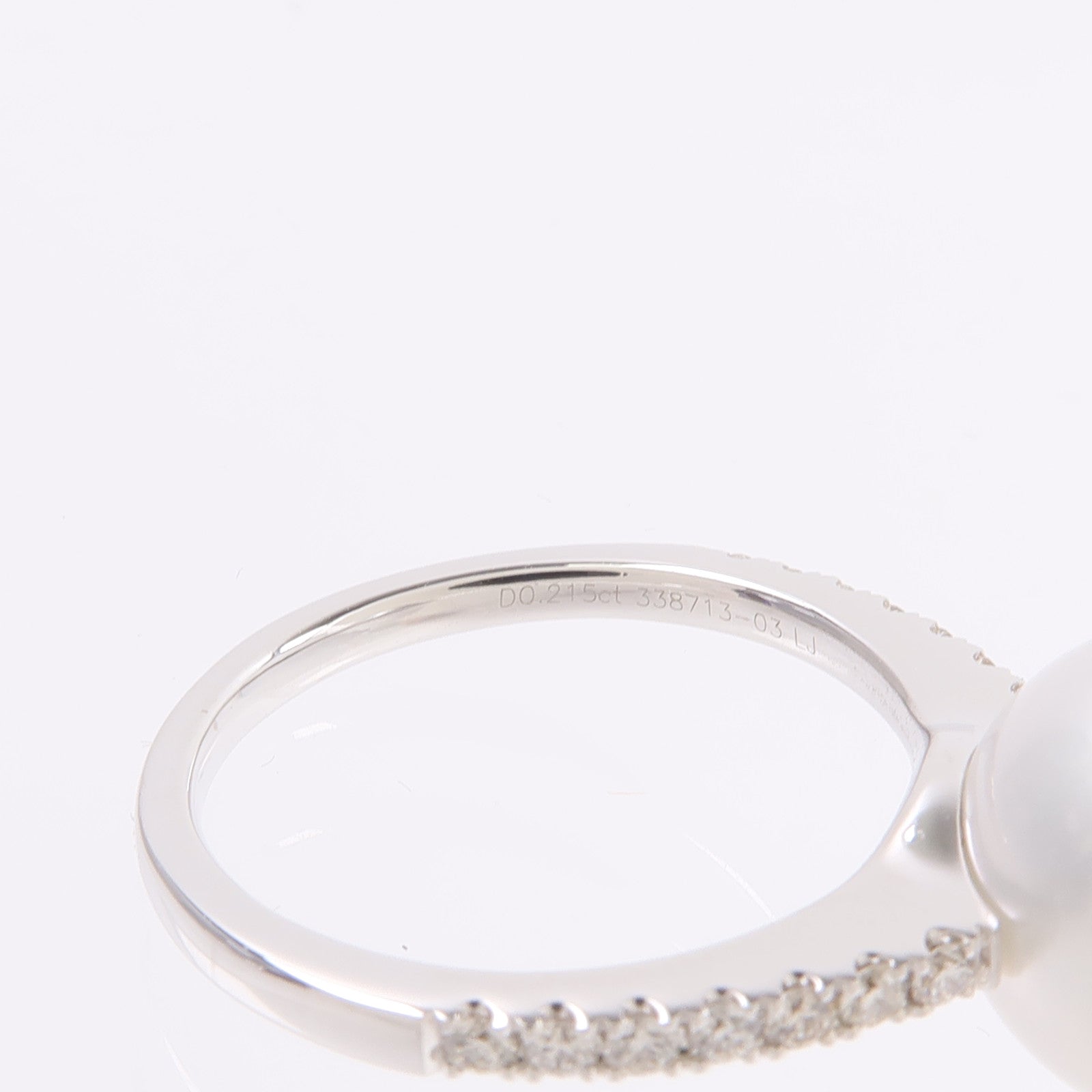 JEWELRY 18K白金Pearl Diamond Ring珍珠/鑽石戒指
