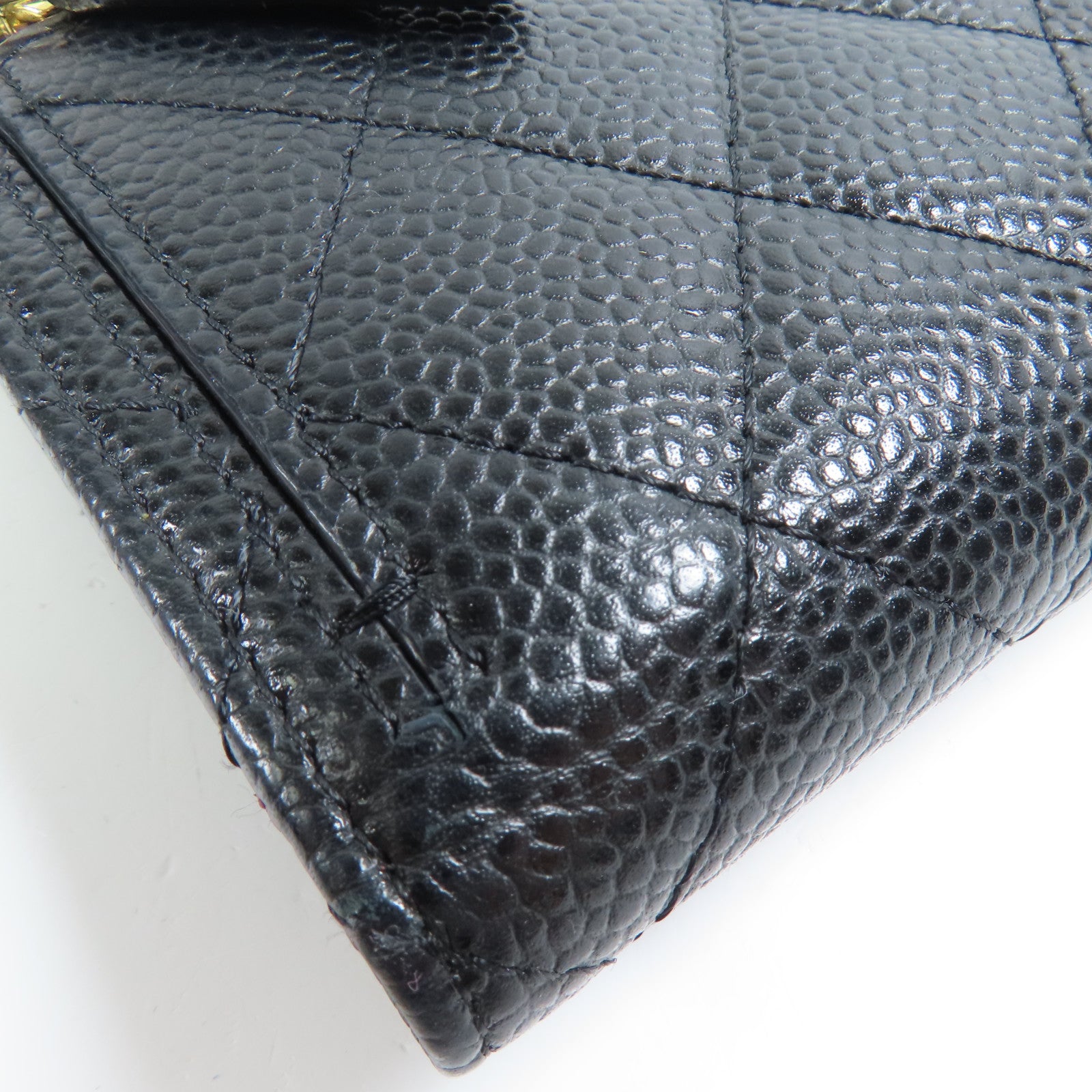 CHANEL 牛皮皮革Wallet金扣錢包