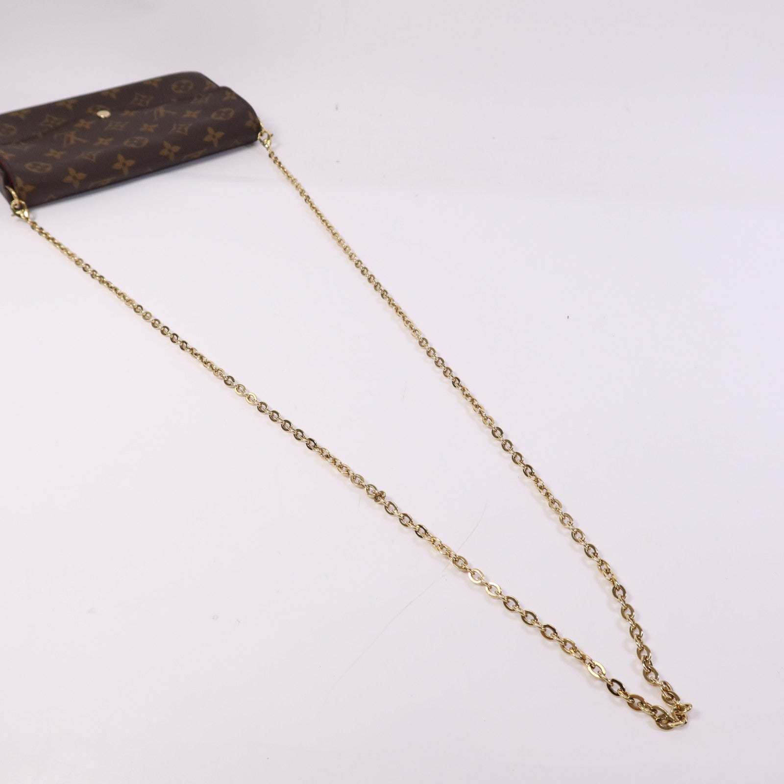 LOUIS VUITTON Monogram Pochette Felicie金扣鏈帶肩背袋