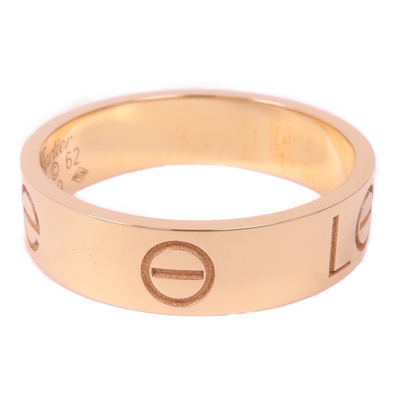 CARTIER 18K玫瑰金Love Ring戒指US#9.75/Cartier#62