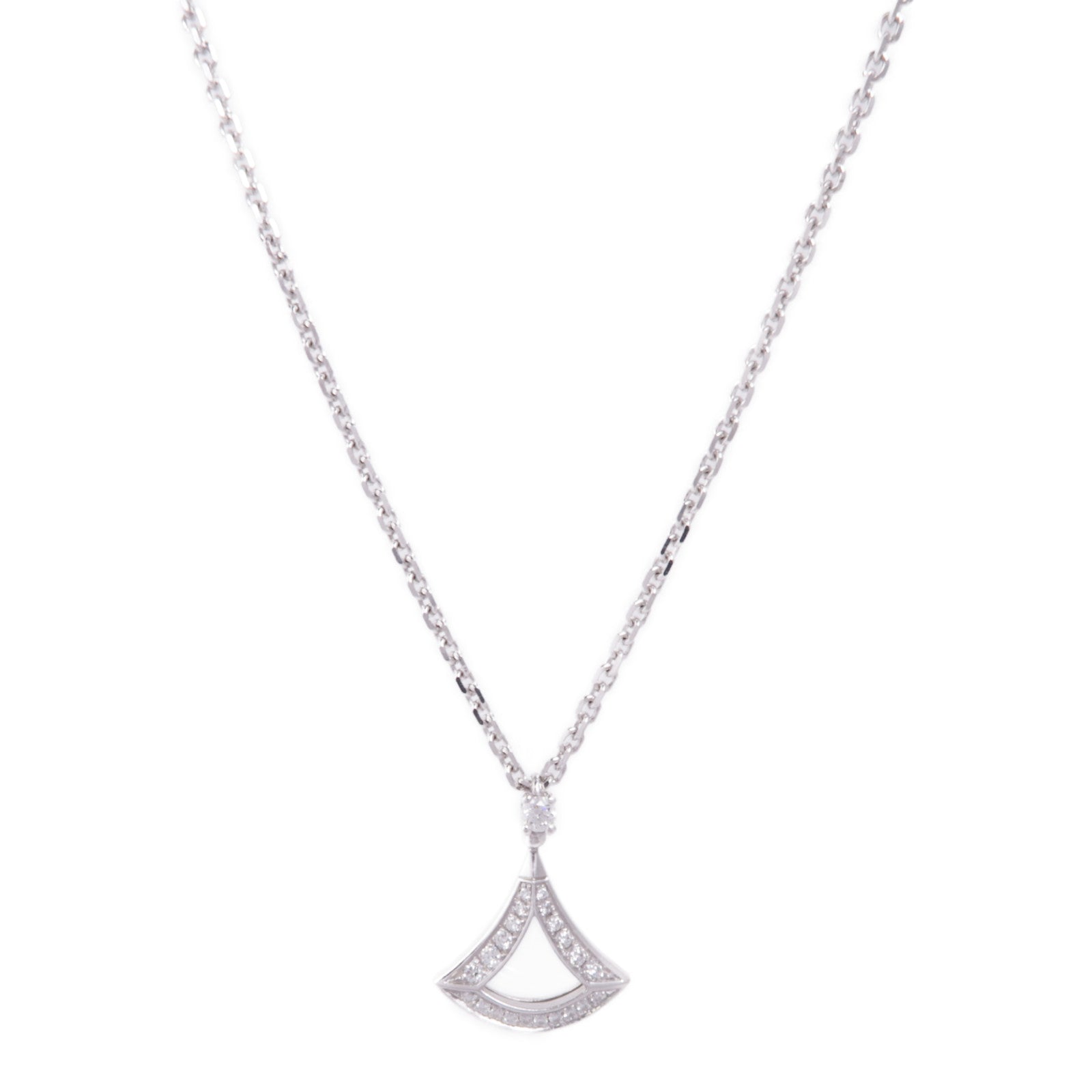 BVLGARI 18K白金Divas' Dream Necklace鑽石項鍊