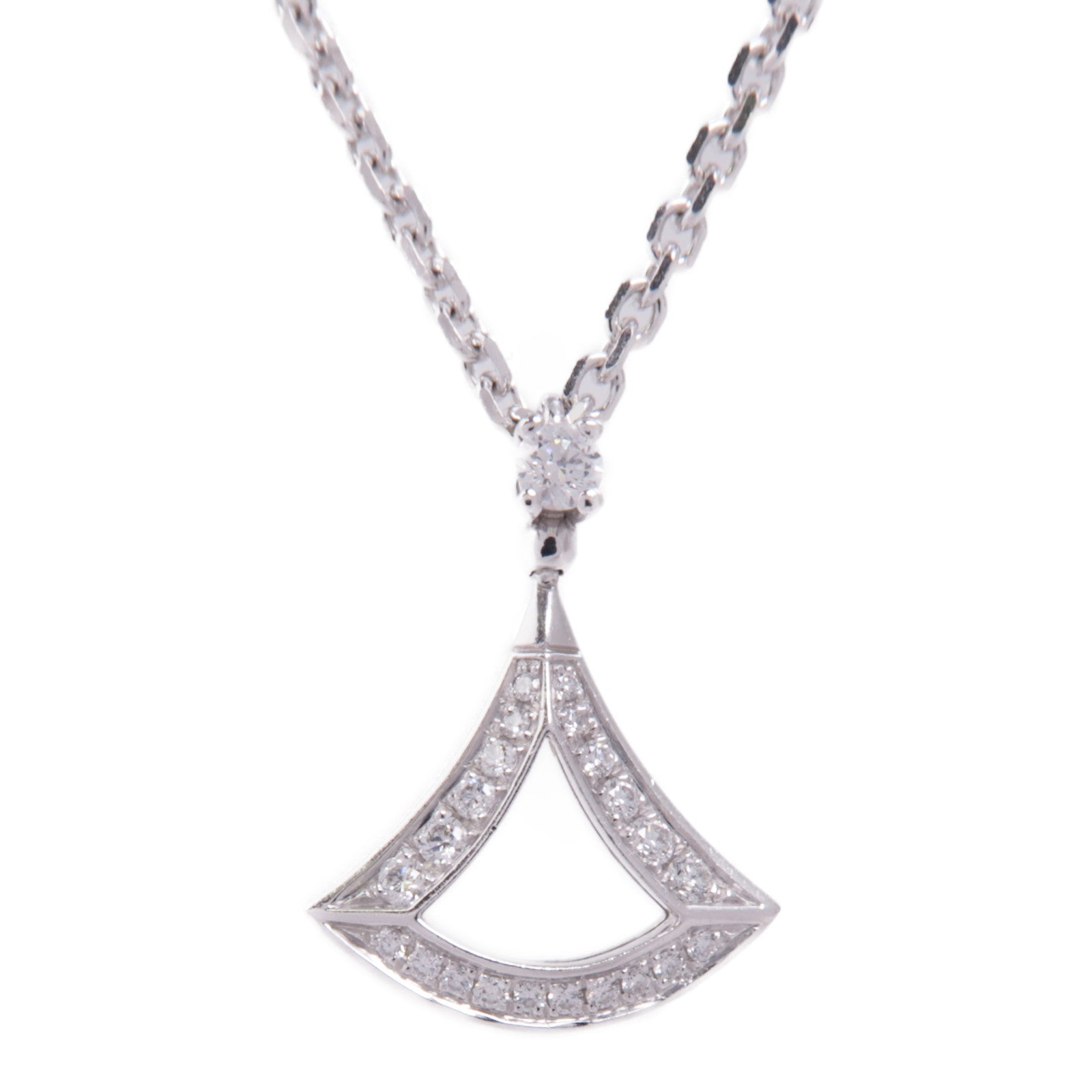 BVLGARI 18K白金Divas' Dream Necklace鑽石項鍊