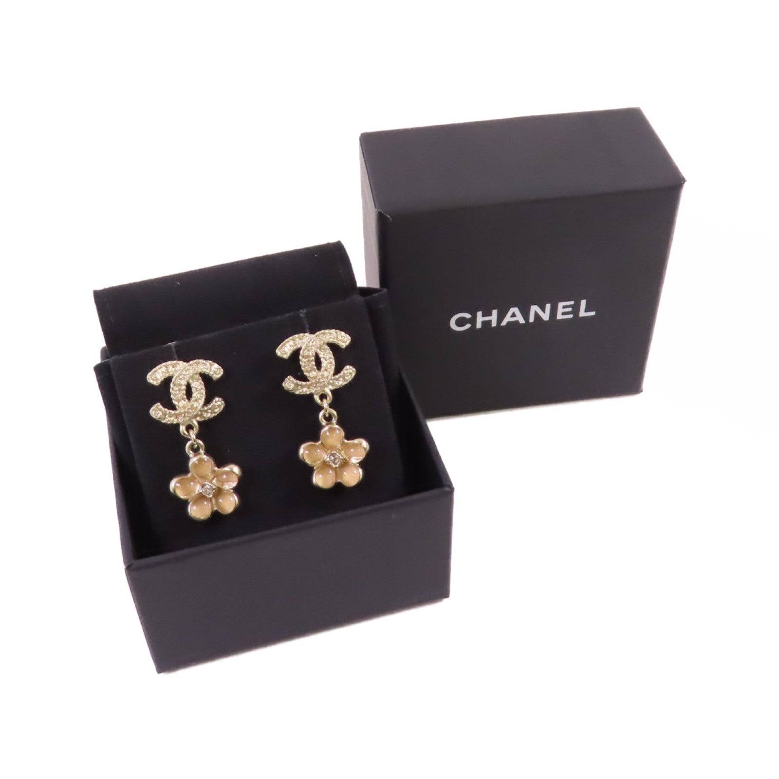 CHANEL 金屬CC Earrings金扣耳環