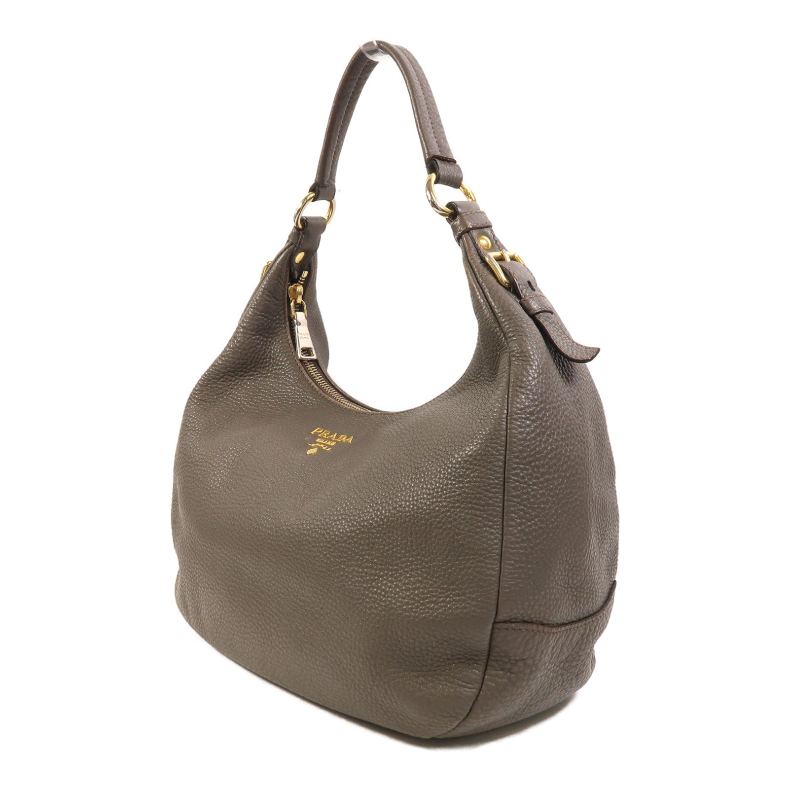 PRADA 【激減優惠】牛皮皮革Shoulder Bag金扣肩背袋