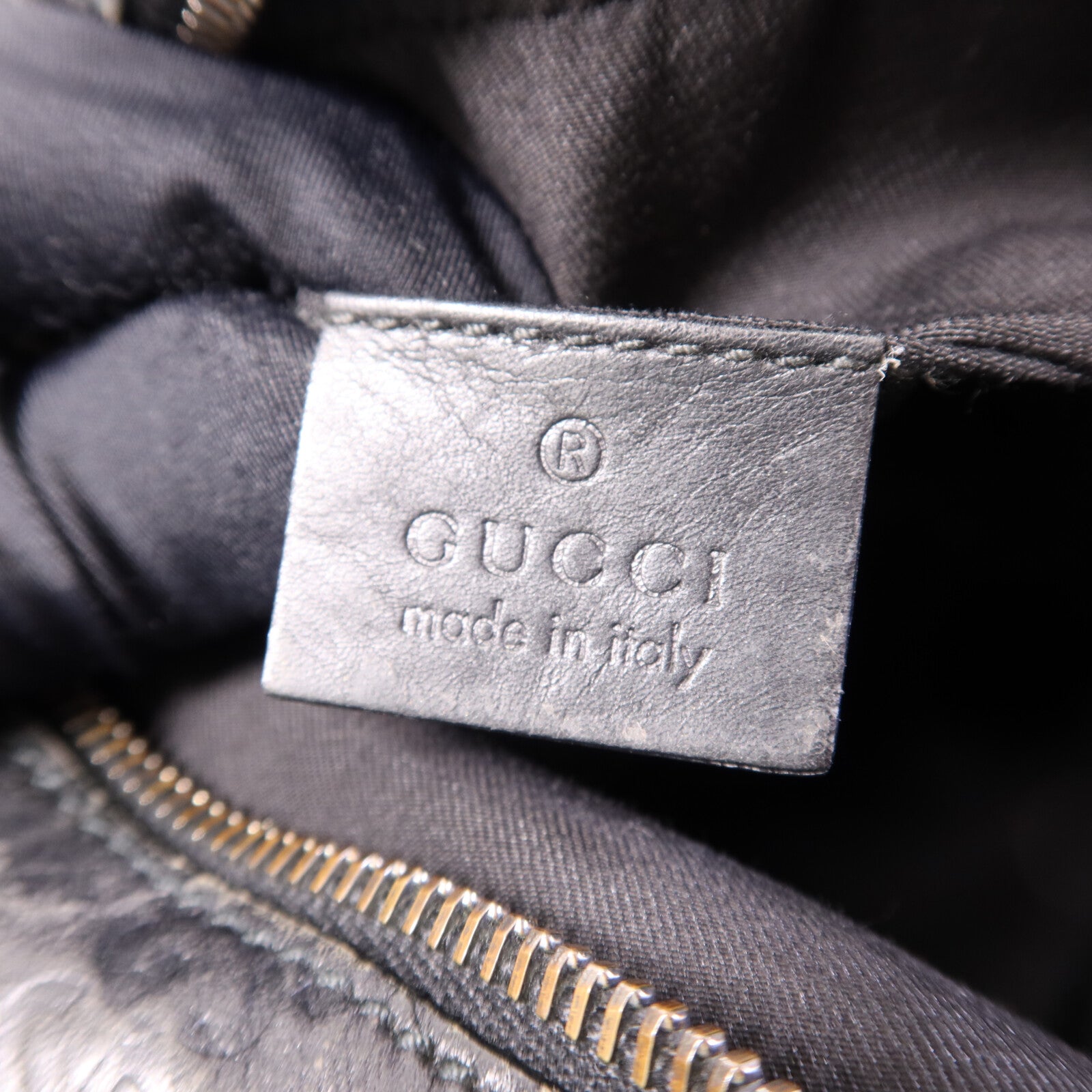 GUCCI 【激減優惠】牛皮皮革Shoulder Bag銀扣肩背袋